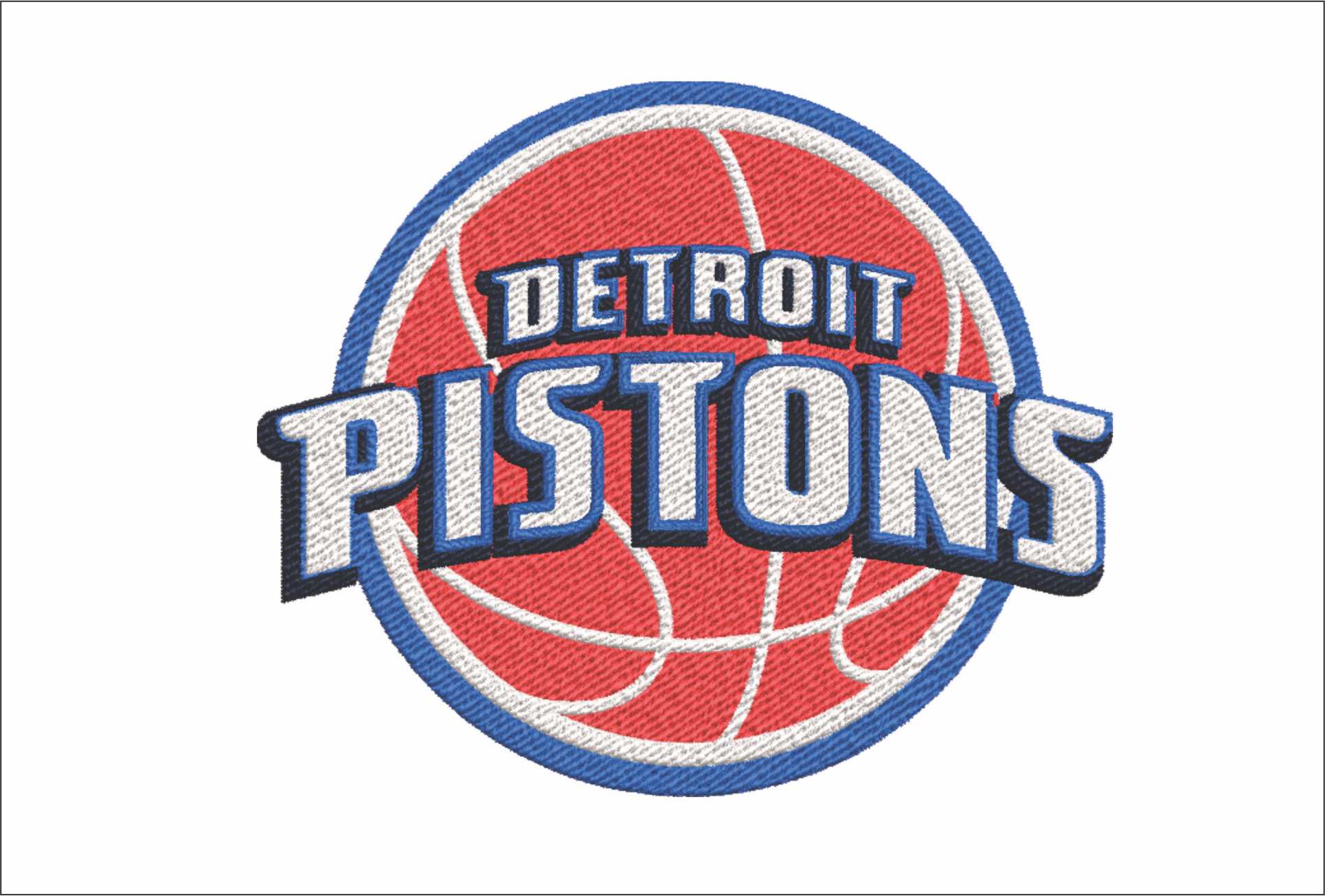 Detroit Pistons 2005 NBA Logo  embroidery design -Little Caesars Arena- embroidery  machine pattern embroidery file - instant download