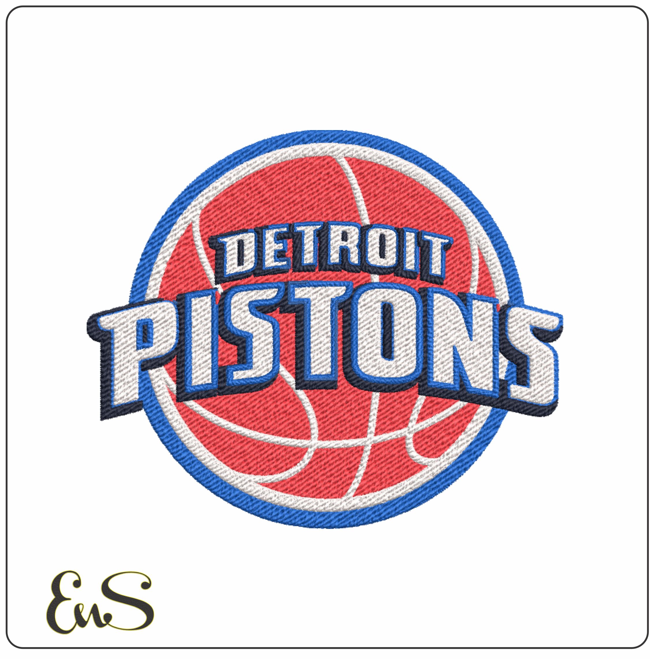 Detroit Pistons 2005 NBA Logo embroidery design -Little Caesars Arena- embroidery machine pattern embroidery file - instant download