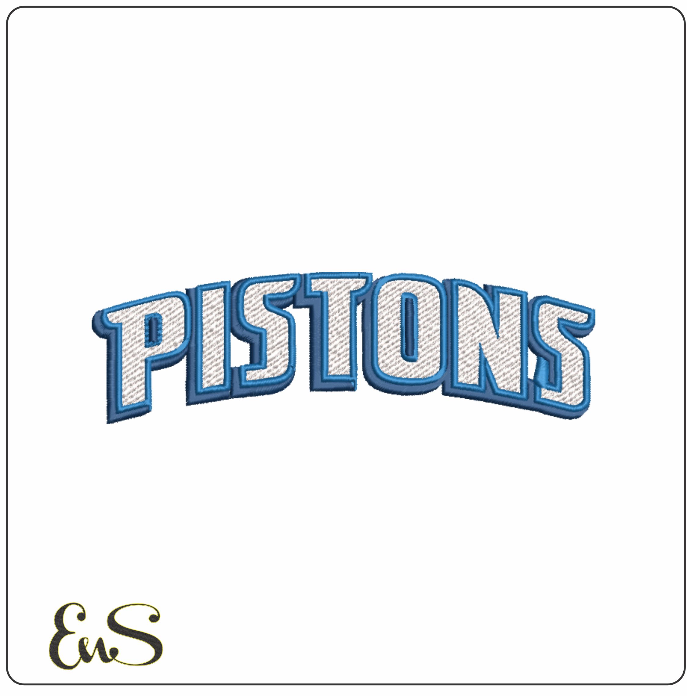 Font Detroit Pistons NBA Logo  embroidery design -Little Caesars Arena- embroidery  machine pattern embroidery file - instant download