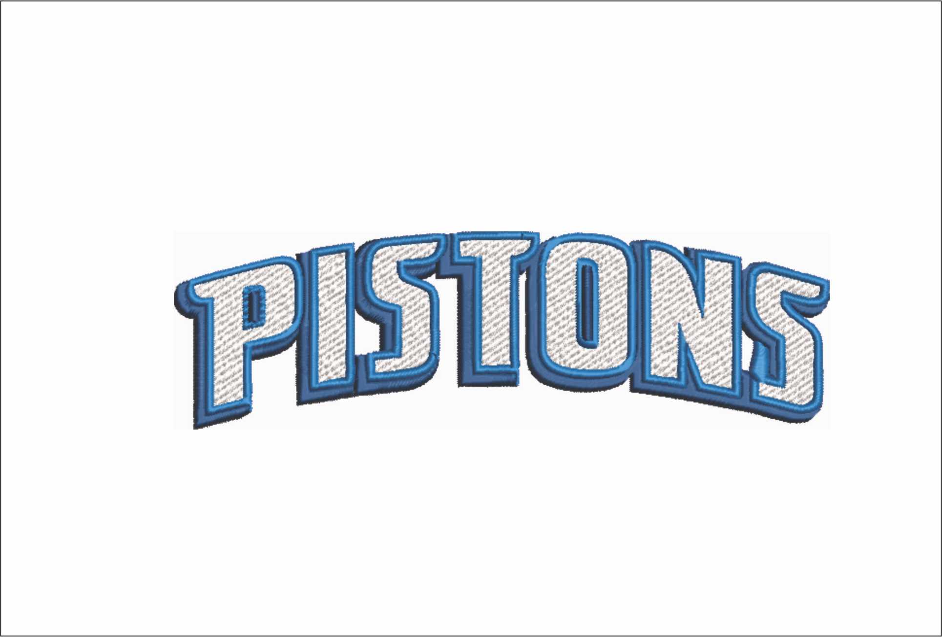 Font Detroit Pistons NBA Logo  embroidery design -Little Caesars Arena- embroidery  machine pattern embroidery file - instant download