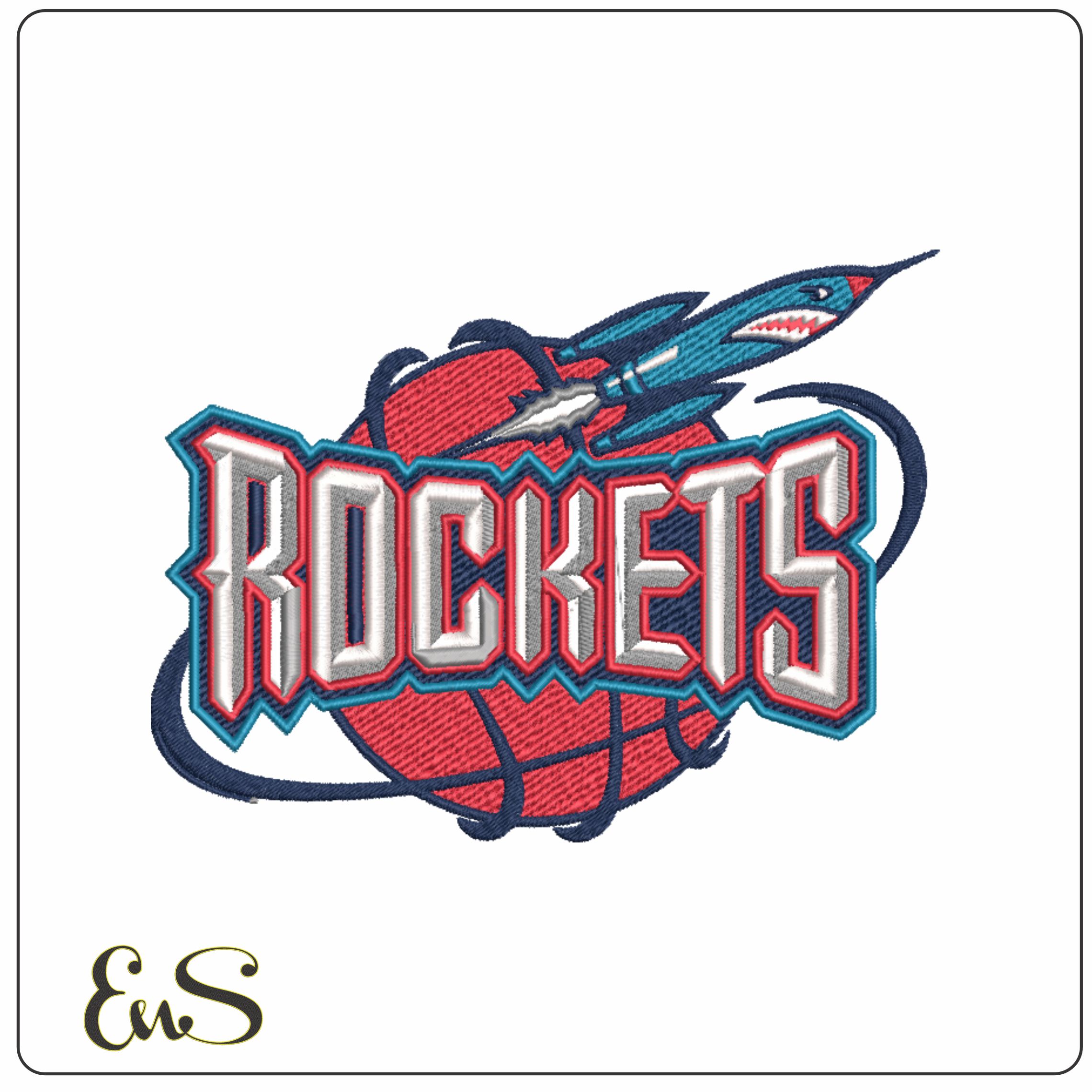 Houston Rockets 1995 NBA Logo embroidery design -Toyota Center Arena- embroidery machine pattern embroidery file - instant download