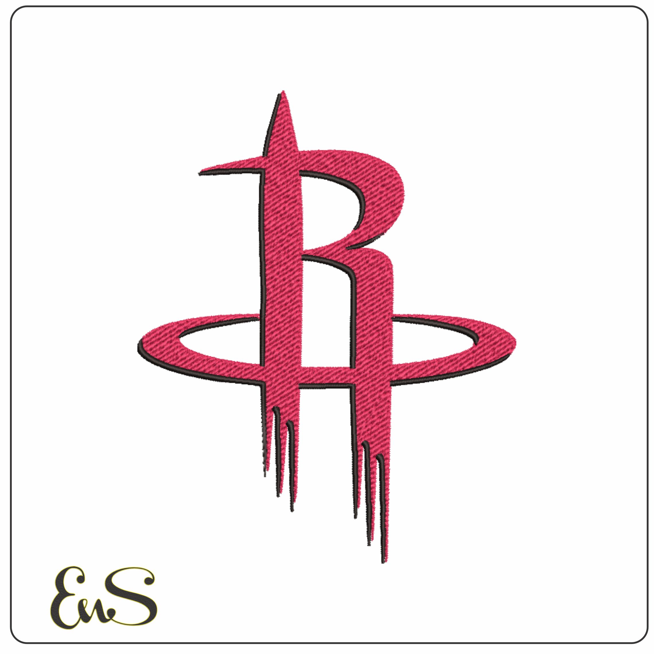 Houston Rockets Color NBA Logo  embroidery design -Toyota Center Arena- embroidery  machine pattern embroidery file - instant download