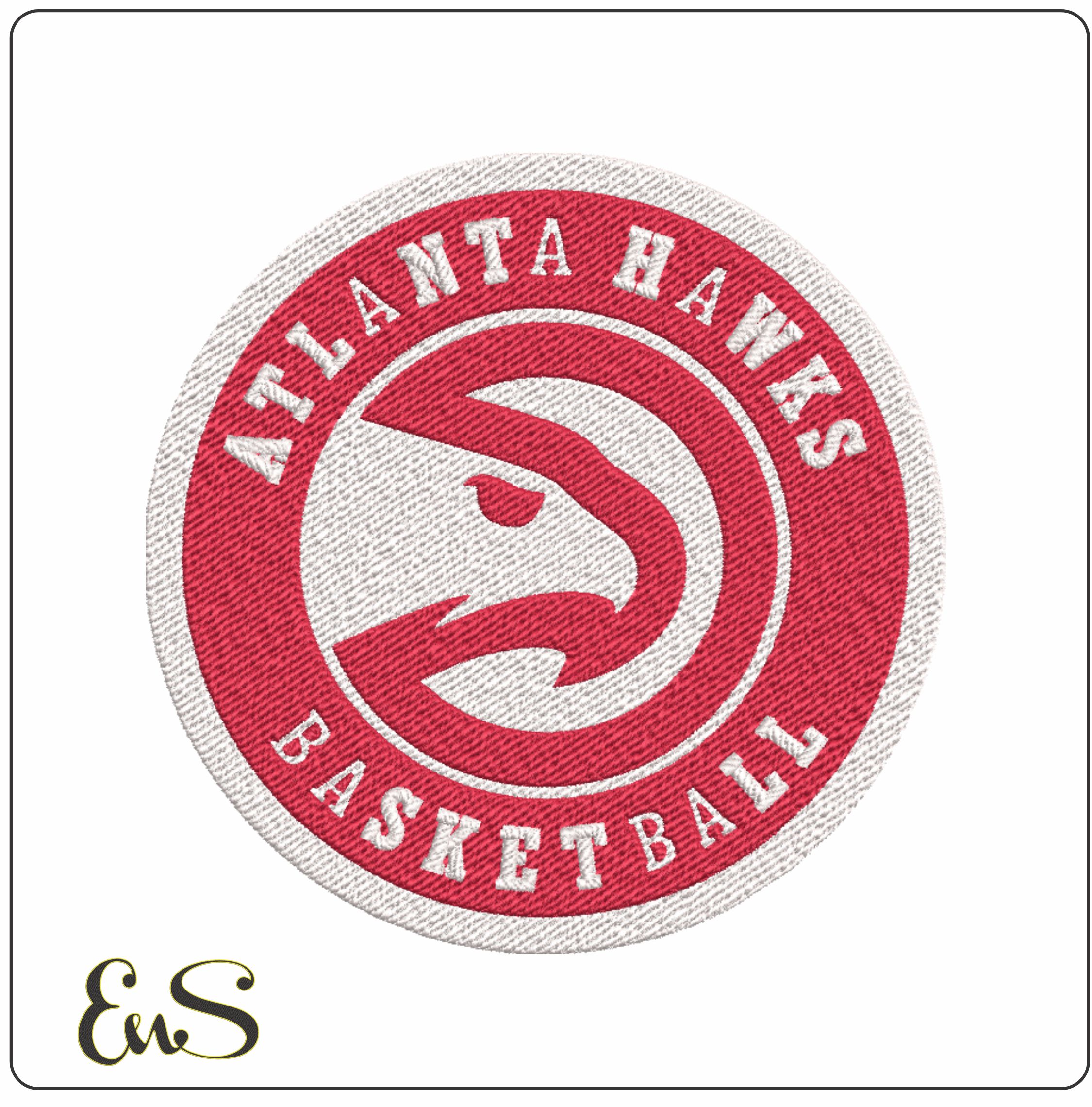 Atlanta Hawks Emblem NBA Logo  embroidery design -State Farm Arena- embroidery  machine pattern embroidery file - instant download