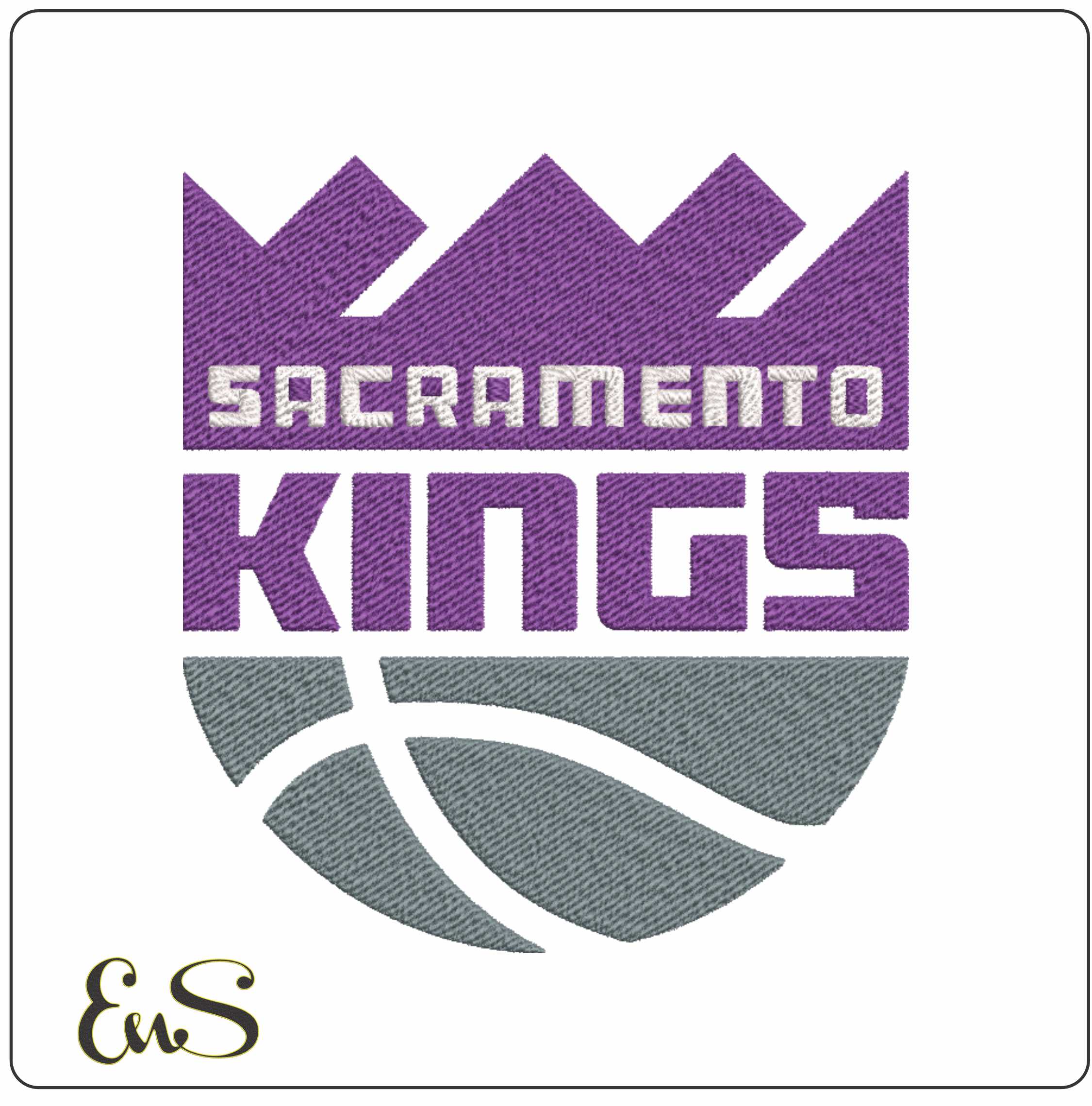 Sacramento Kings  NBA Logo  embroidery design -Golden 1 Center Arena- embroidery  machine pattern embroidery file - instant download