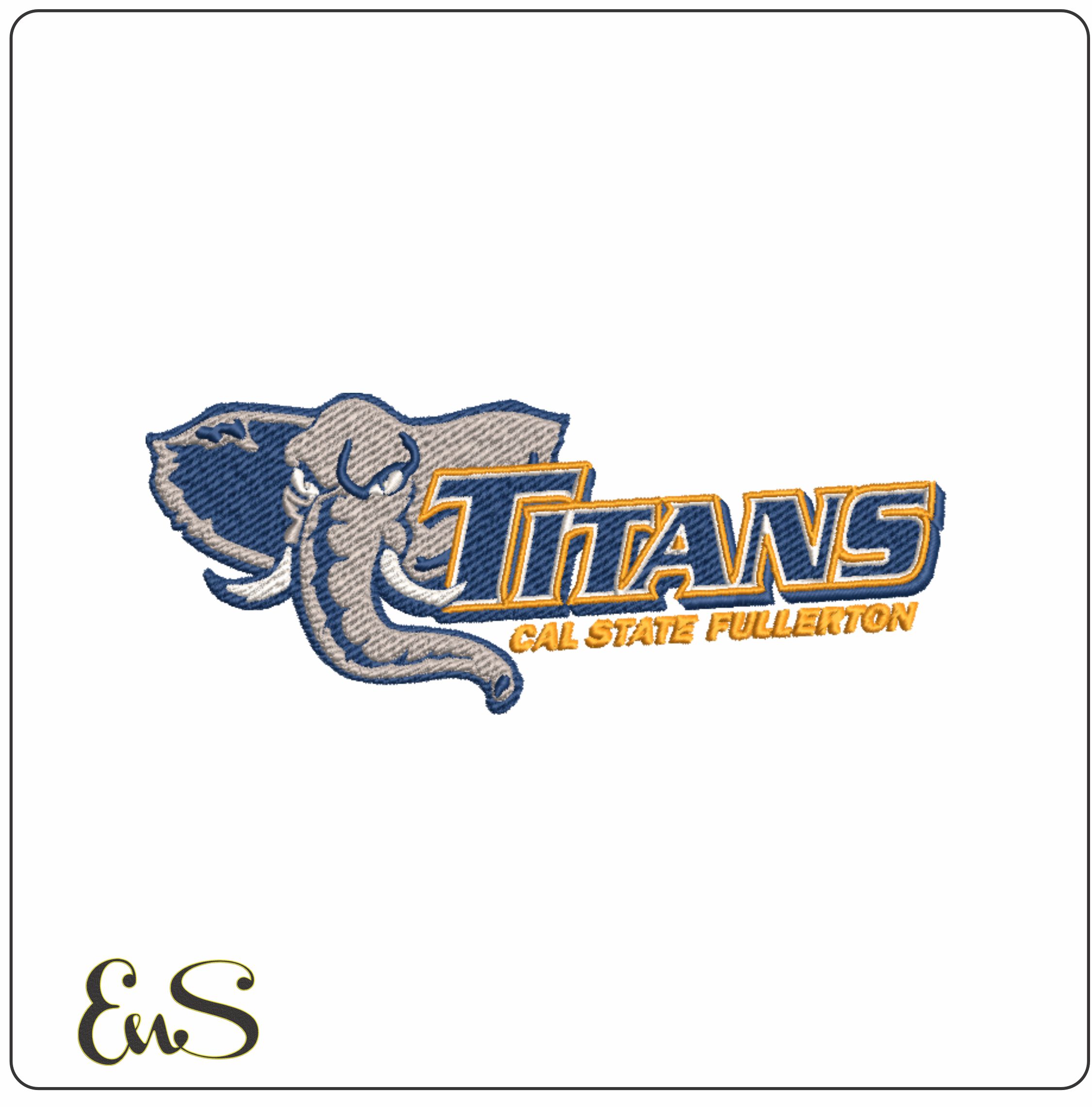 Cal State Fullerton Titans 2000 NBA Logo embroidery design -Titan Gym Arena- embroidery machine pattern embroidery file - instant download