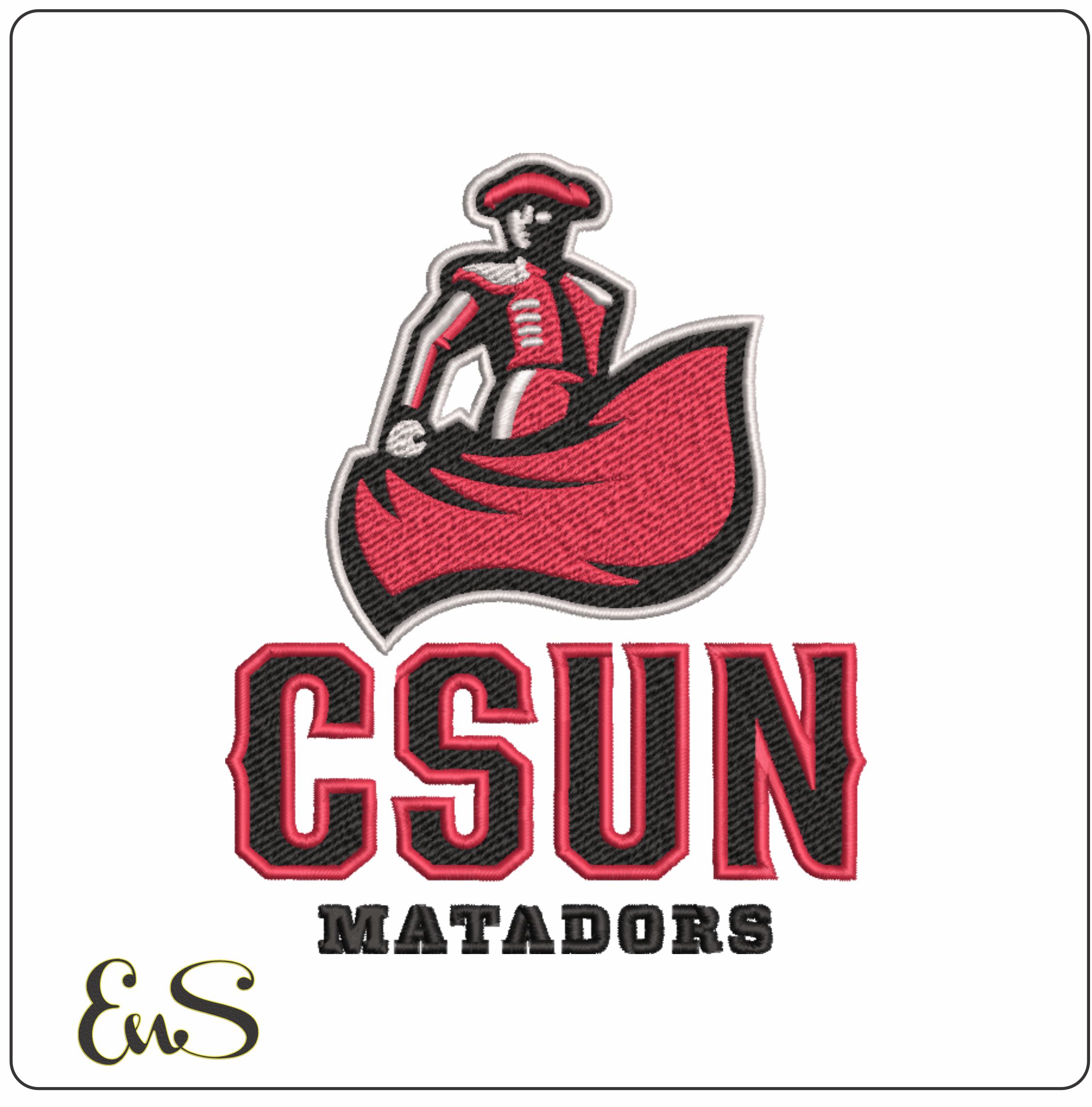 Cal State Northridge Matadors 2000 NBA Logo  embroidery design -Premier America Credit Union Arena- embroidery  machine pattern embroidery file - instant download