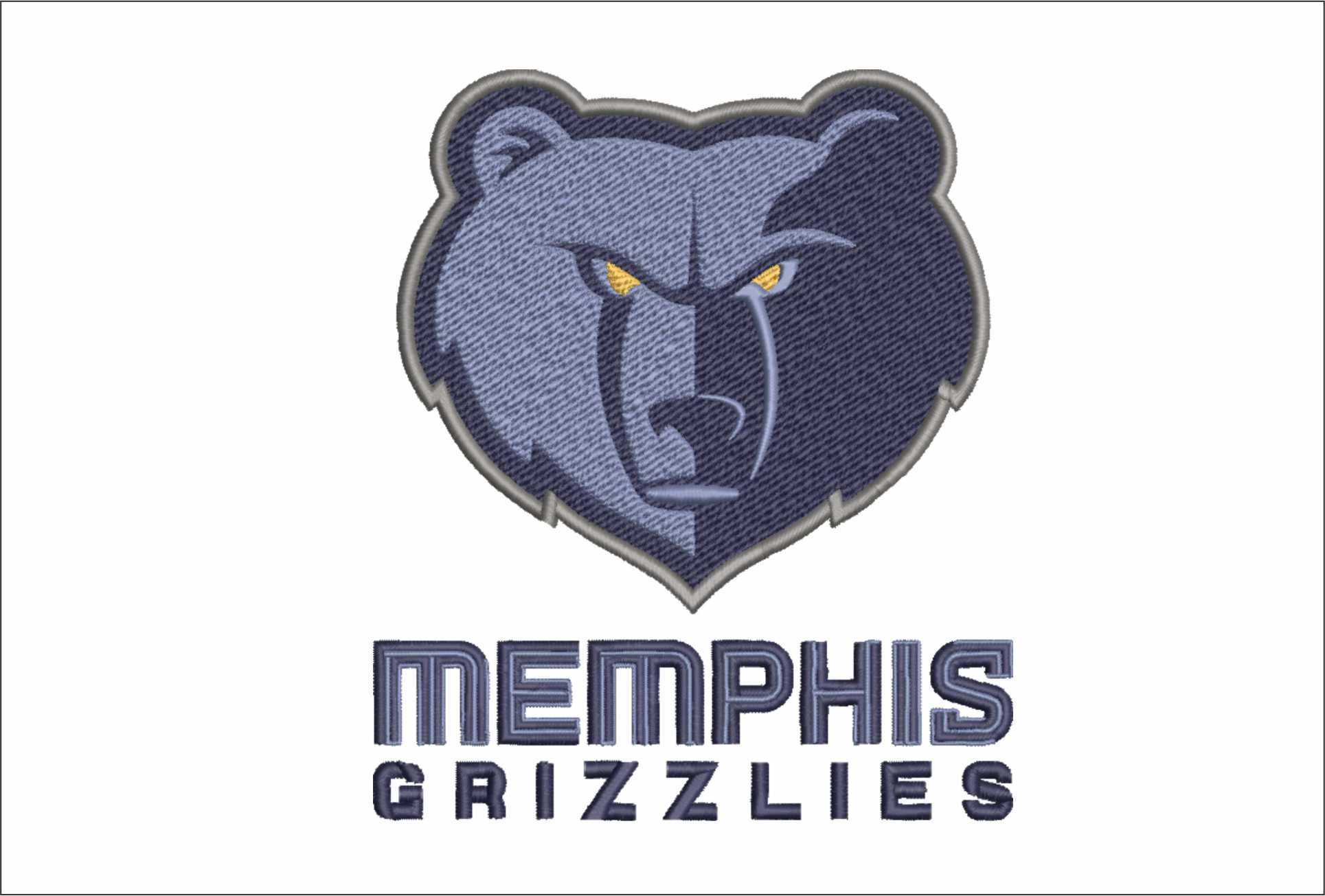 Memphis Grizzlies NBA Logo embroidery design -FedExForum Arena- embroidery machine pattern embroidery file - instant download