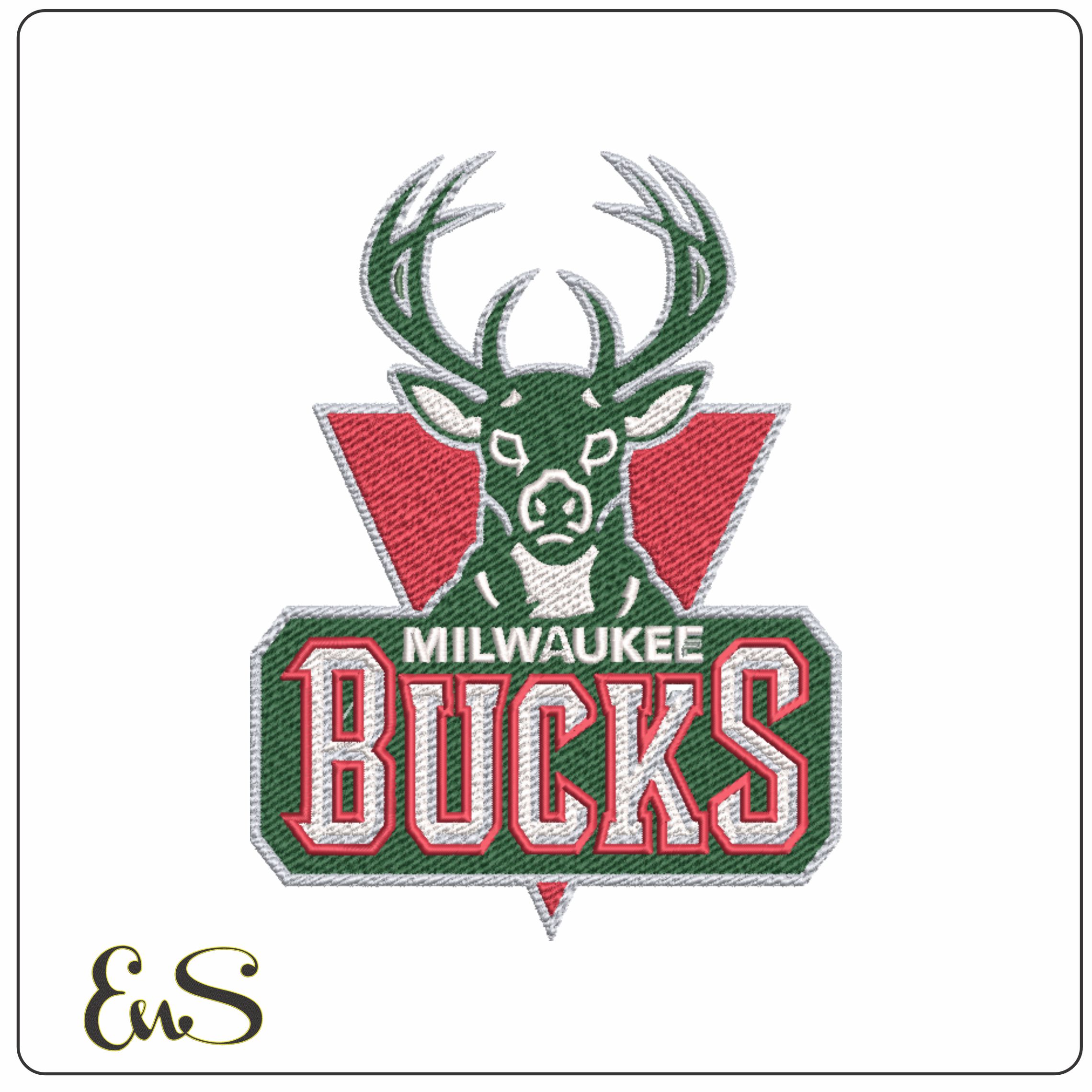 Milwaukee Bucks NBA Logo embroidery design -Fiserv Forum Arena- embroidery machine pattern embroidery file - instant download