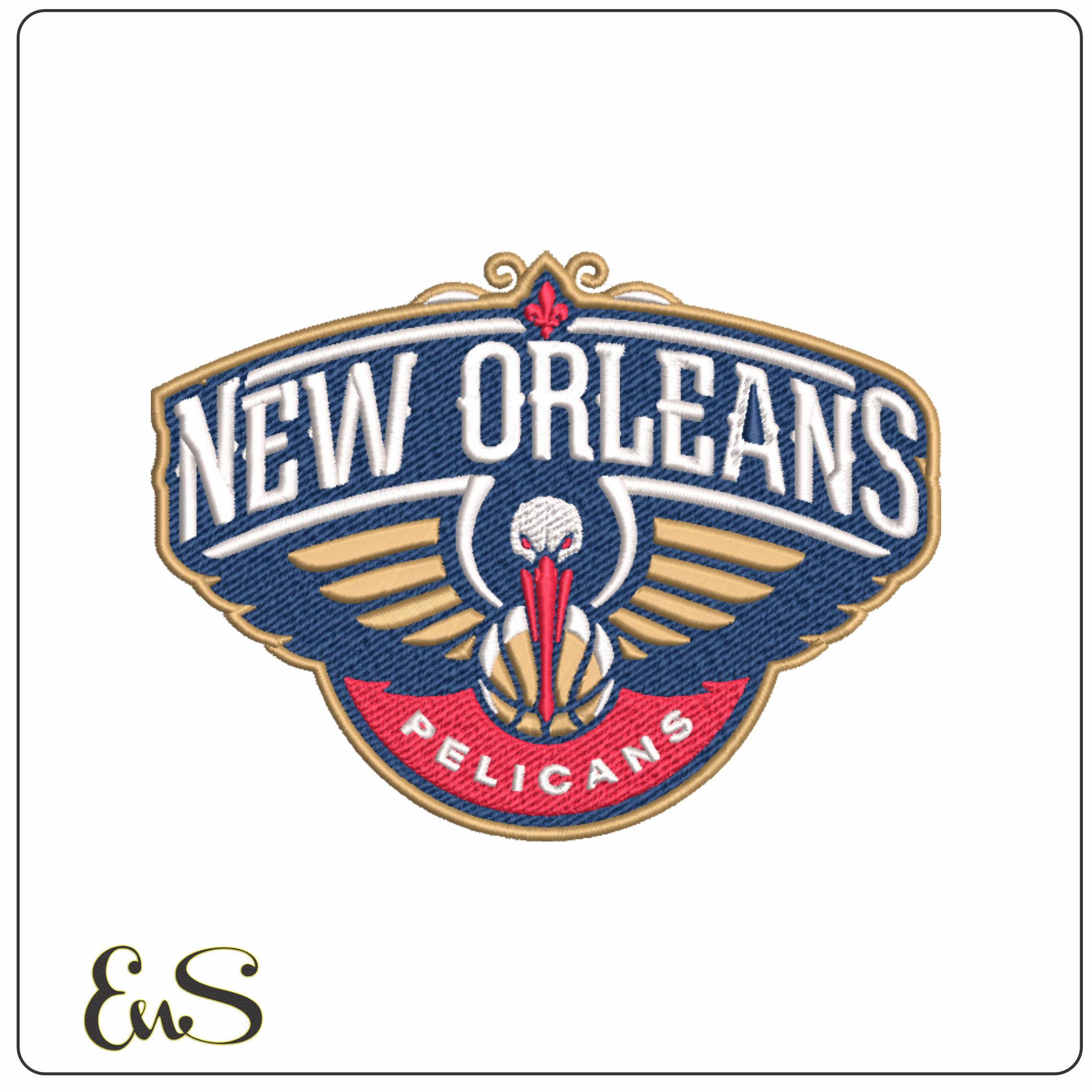 New Orleans Pelicans NBA Logo  embroidery design -Smoothie King Center Arena- embroidery  machine pattern embroidery file - instant download