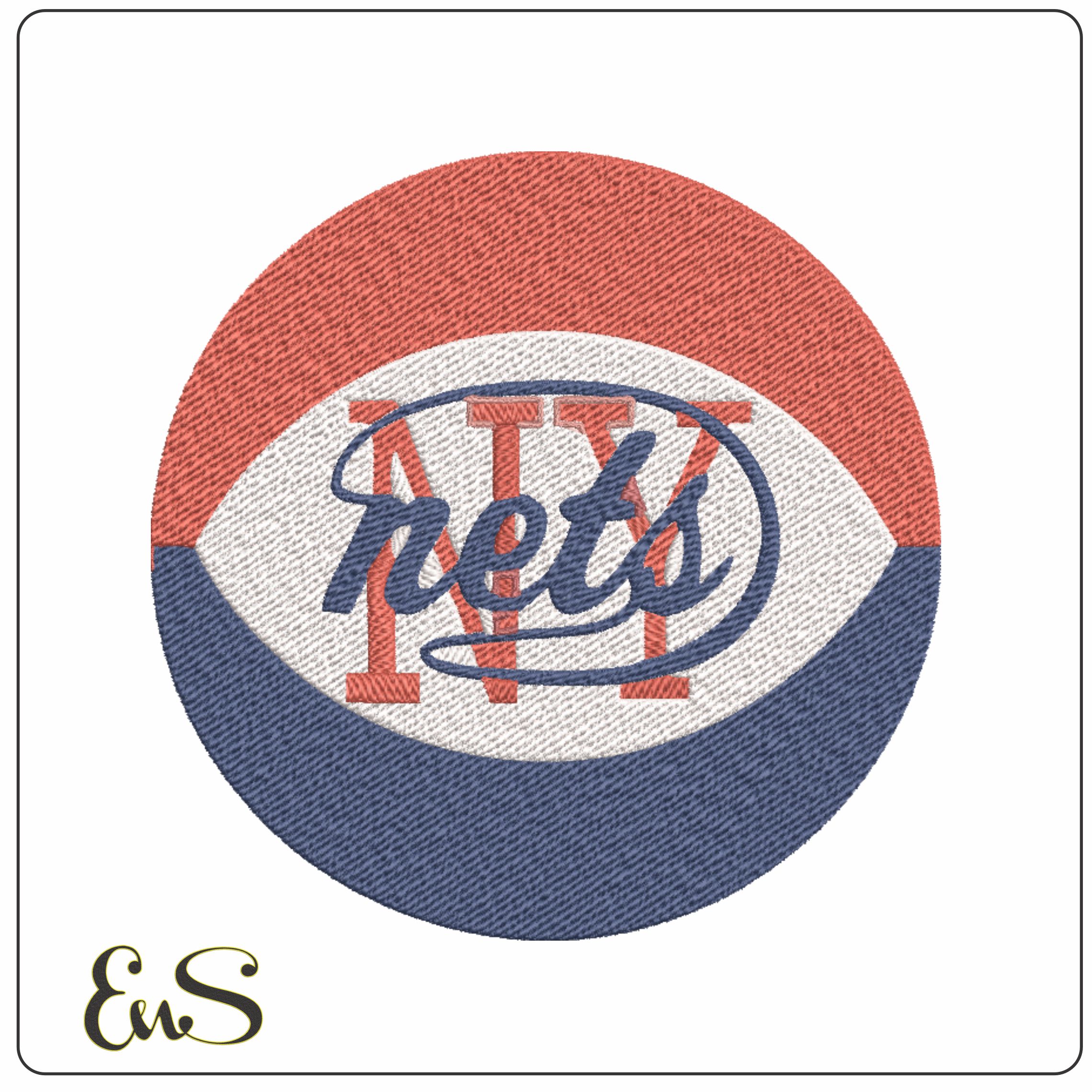 New York Nets 1972-1977  NBA Logo  embroidery design -Madison Square Garden Arena- embroidery  machine pattern embroidery file - instant download