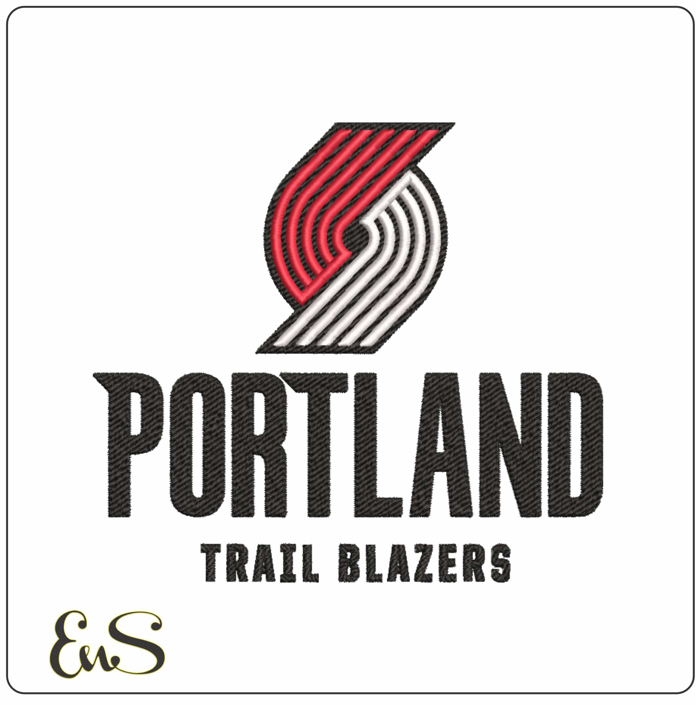 Portland Trail Blazers NBA Logo  embroidery design -Moda Center Arena- embroidery  machine pattern embroidery file - instant download