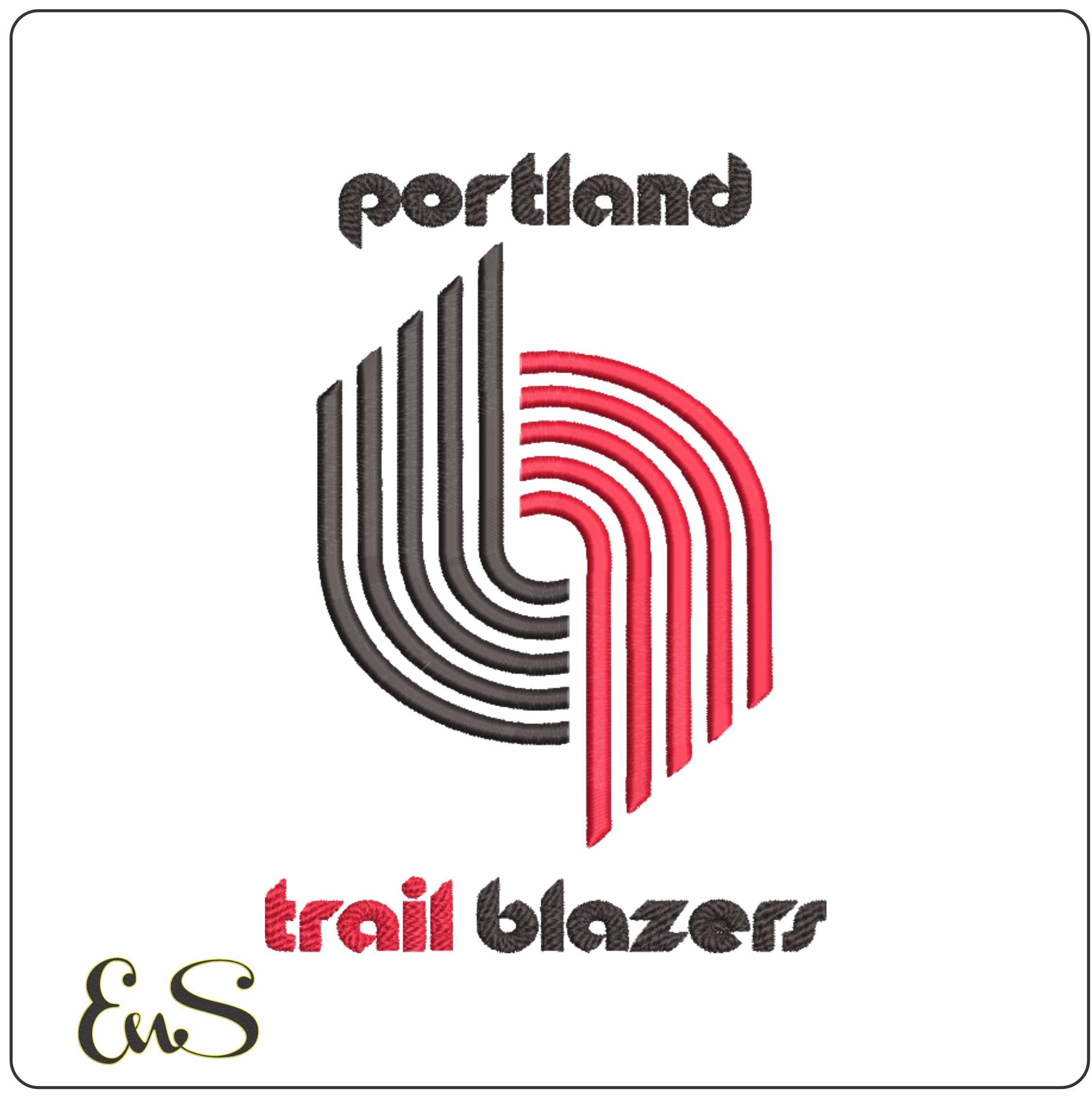Portland Trail Blazers 1970 NBA Logo  embroidery design -Moda Center Arena- embroidery  machine pattern embroidery file - instant download