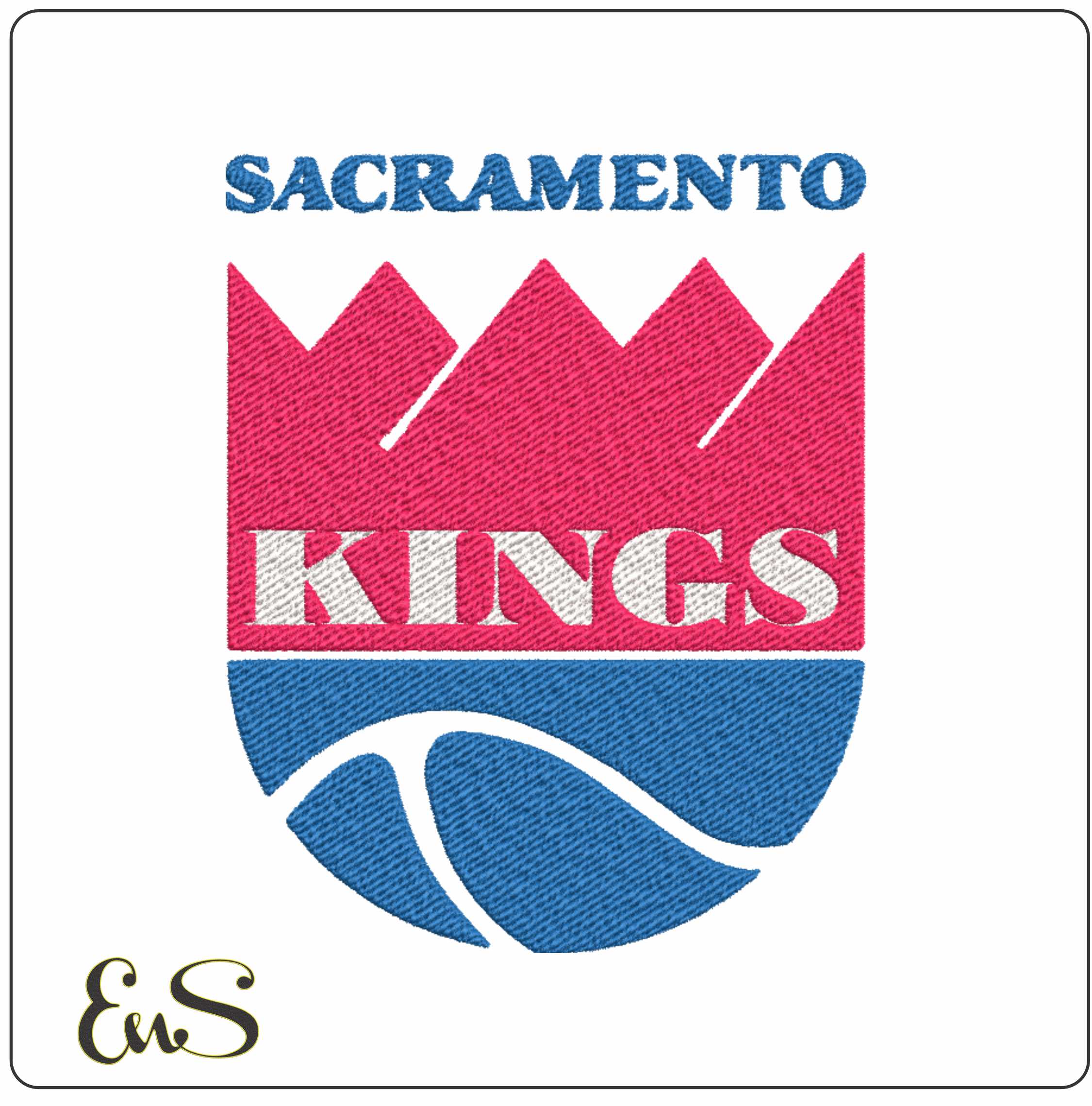 Sacramento Kings 1986 NBA Logo  embroidery design -Golden 1 Center Arena- embroidery  machine pattern embroidery file - instant download