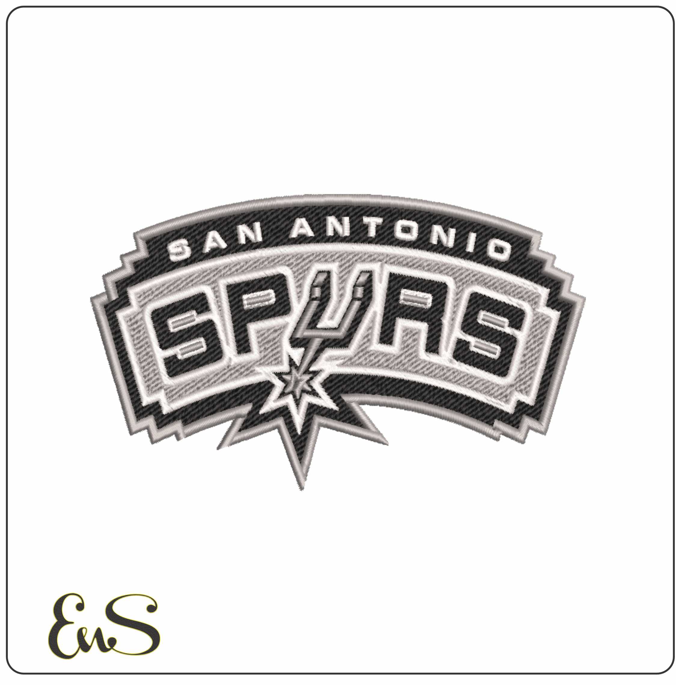 San Antonio Spurs 2002 NBA Logo embroidery design -Frost Bank Center Arena- embroidery machine pattern embroidery file - instant download