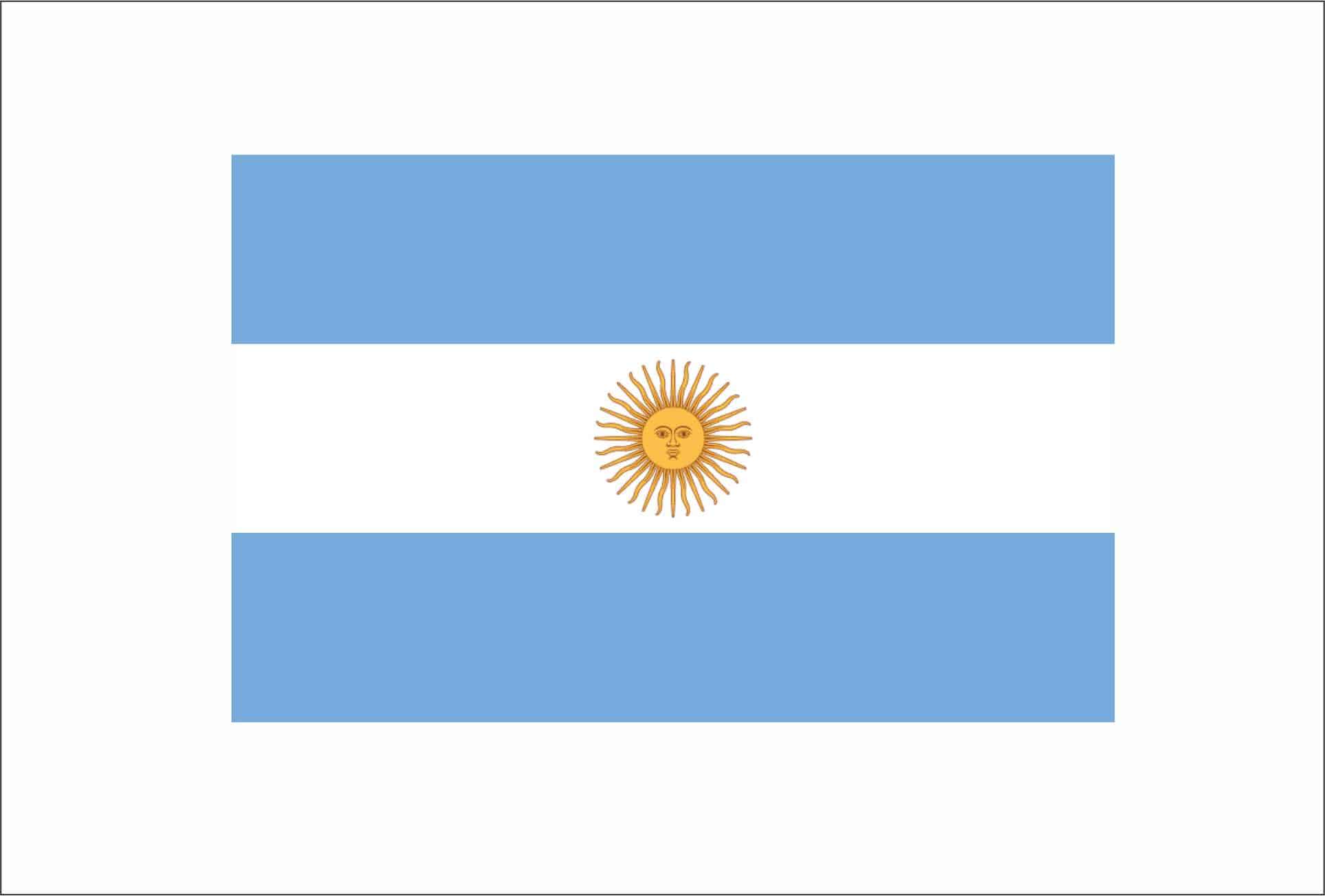 Argentina Flag, National Map Flag, Blue White and Sun of May, Sol de Mayo, machine pattern embroidery file - instant download
