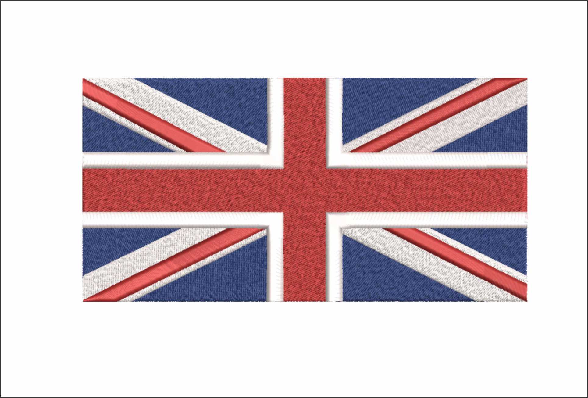 Great Britain Flag of United Kingdom, National Map Flag, Red White and Blue machine pattern embroidery file - instant download