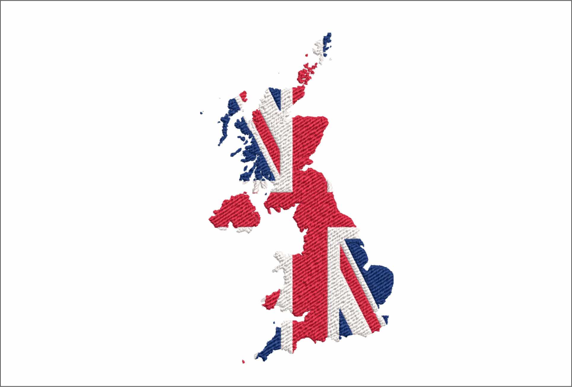 Great Britain Flag of United Kingdom, National Map Flag, Red White and Blue machine pattern embroidery file - instant download (Copy)