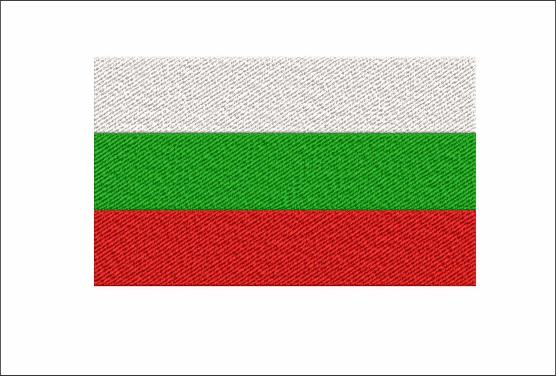 Bulgaria Map Flag in Country outline, National Map Flag White Green and Red Stripes machine pattern embroidery file - instant download