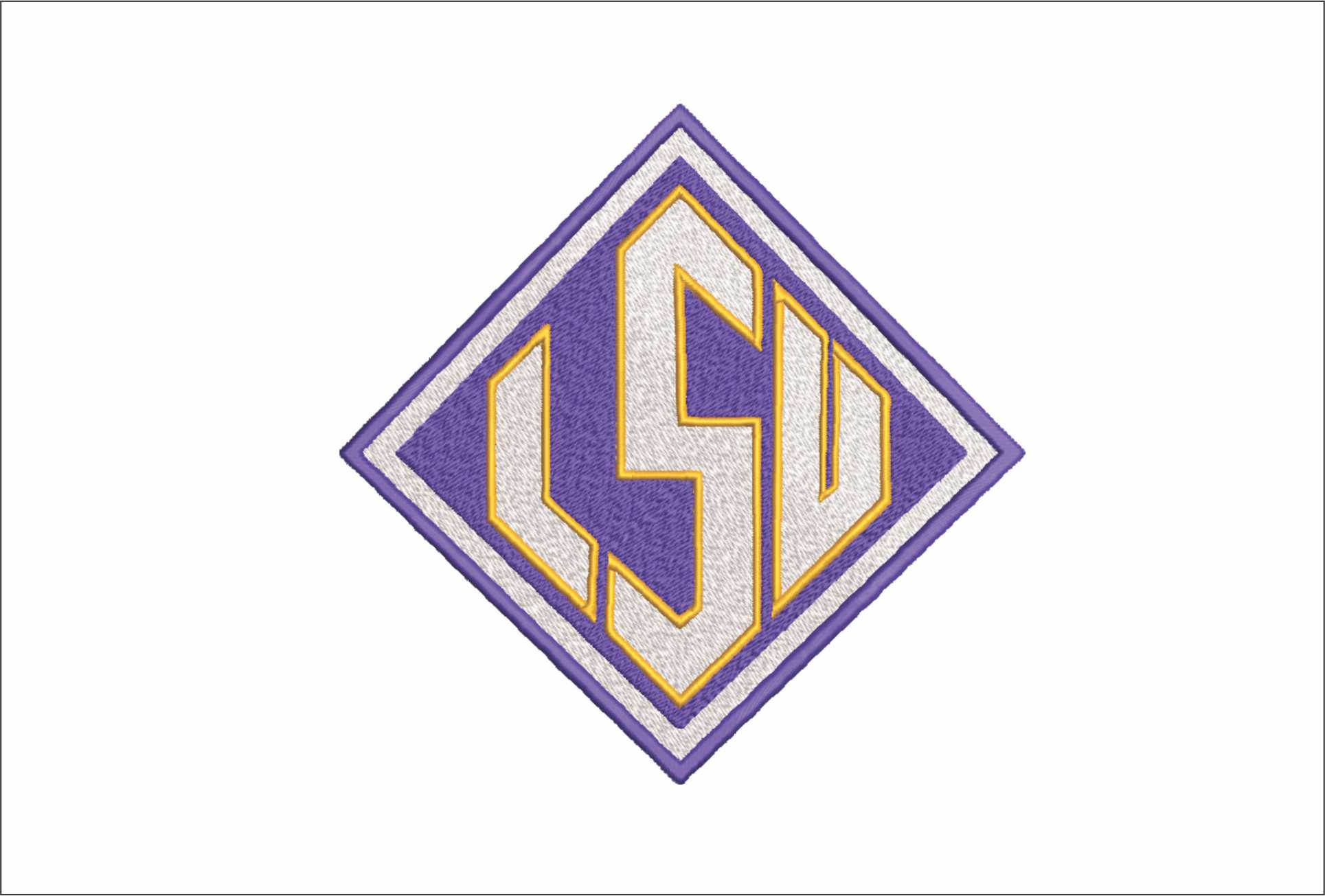LSU Tigers Diamond embroidery design - Fighting Tigers Logo - Louisiana State University  Logo  embroidery machine  pattern embroidery file - instant download in a frame