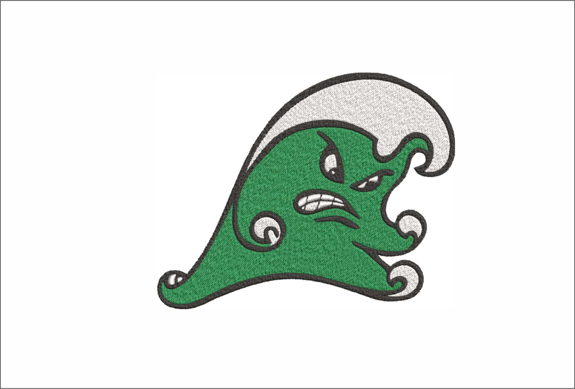 Tulane Green Wave plain Logo embroidery design -Tulane Green Wave Logo  embroidery machine pattern embroidery file - instant download