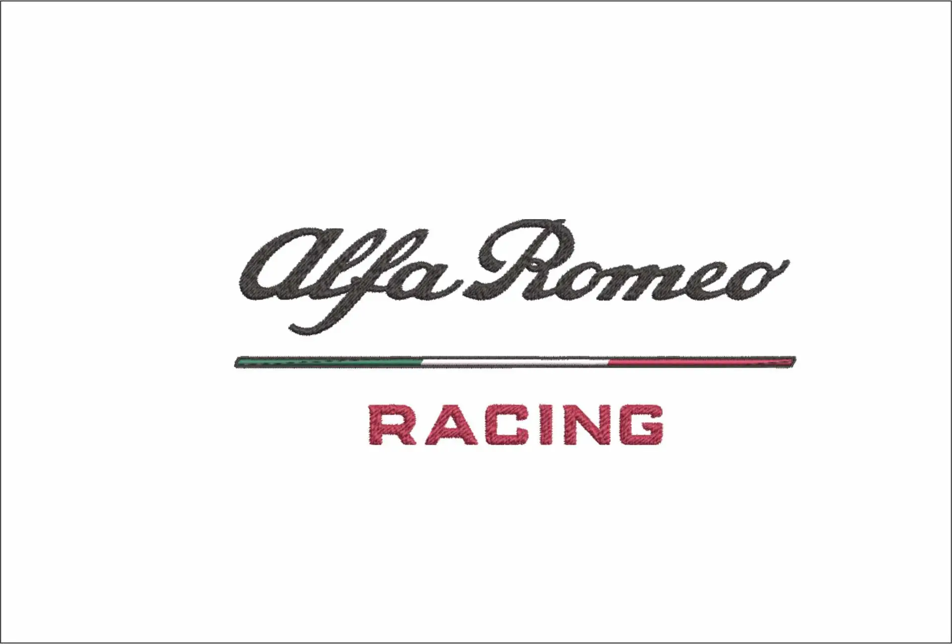 Alfa Romeo F1 embroidery design - Alfa design machine pattern Formula Company embroidery file instant download