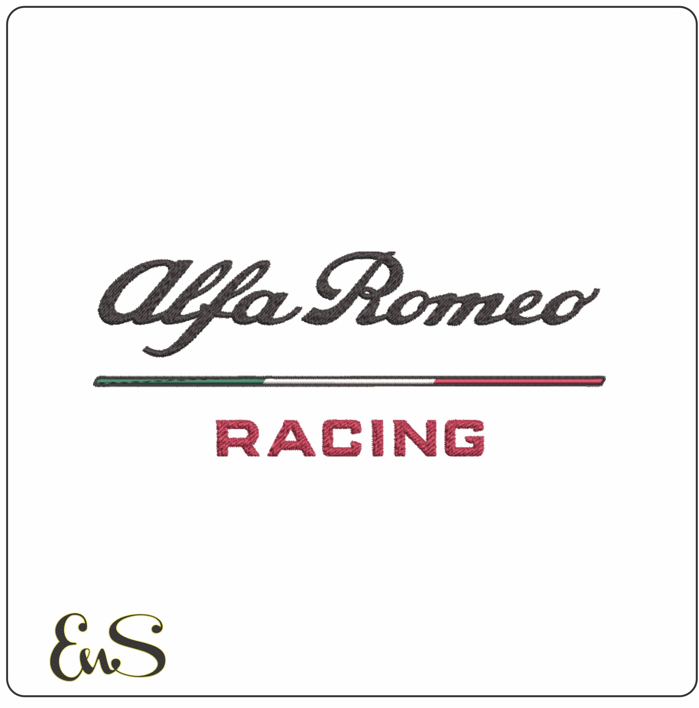 Alfa Romeo F1 embroidery design - Alfa design machine pattern Formula Company embroidery file instant download