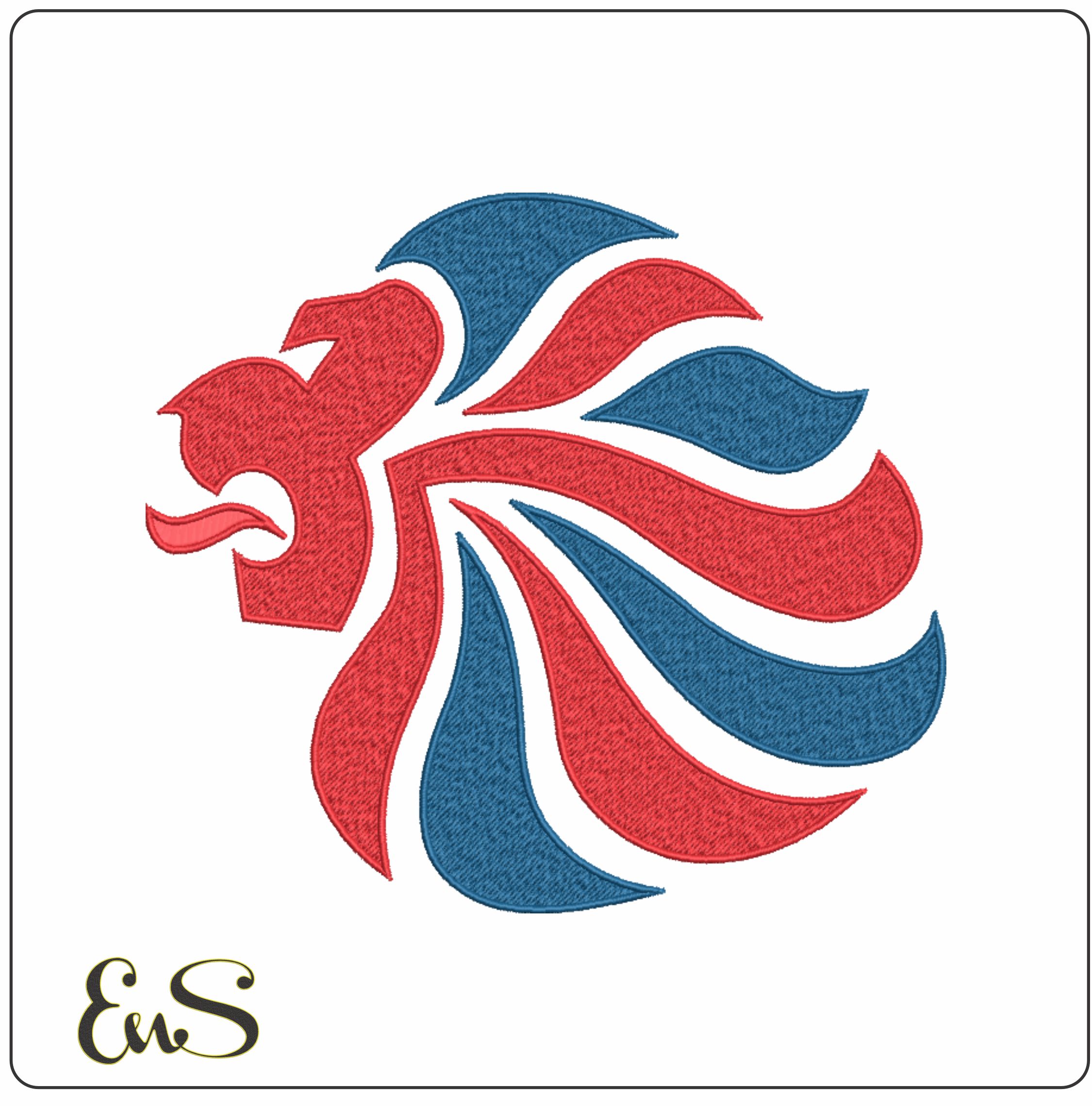 Team GB Lion Outlined embroidery design - Paris 2024 - Olympic committee Logo embroidery machine pattern embroidery file - instant download