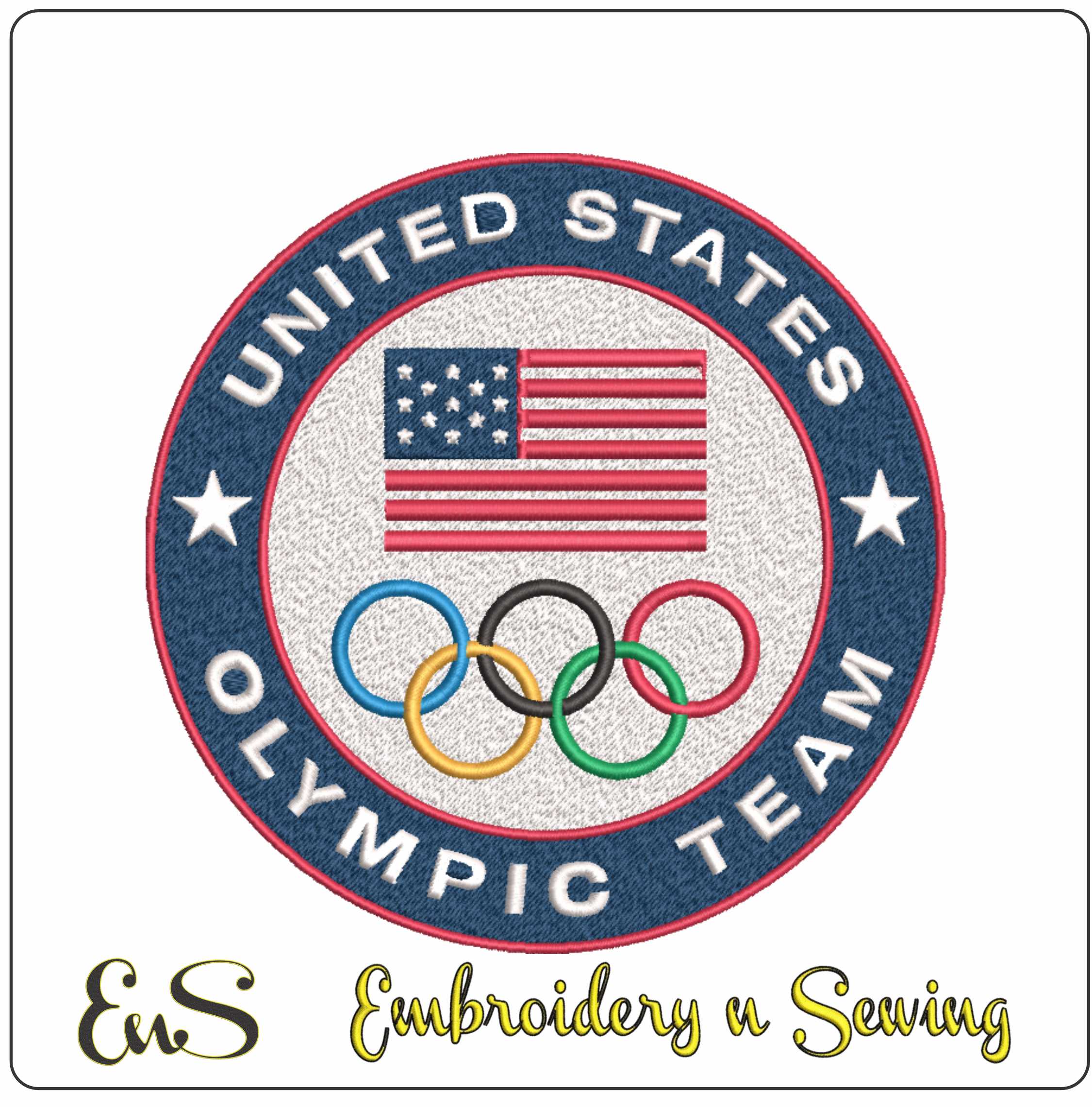 Team USA Emblem embroidery design - Paris 2024 - Olympic committee  Logo  embroidery machine  pattern embroidery file - instant download
