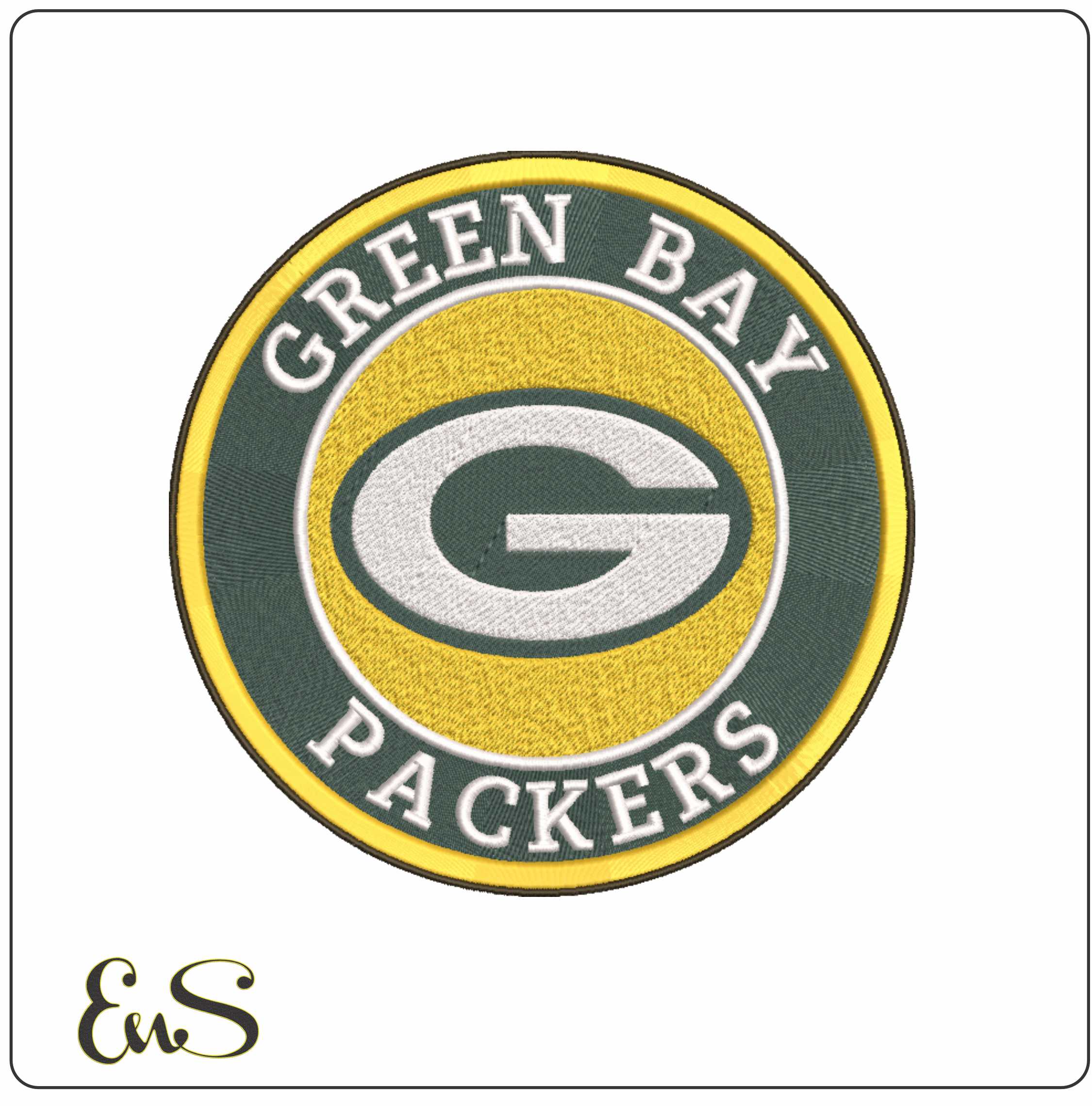 Green Bay Packers Emblem NFL embroidery design -Lambeau Field Green Bay Wisconsin Stadium men's football embroidery machine pattern embroidery file - instant download