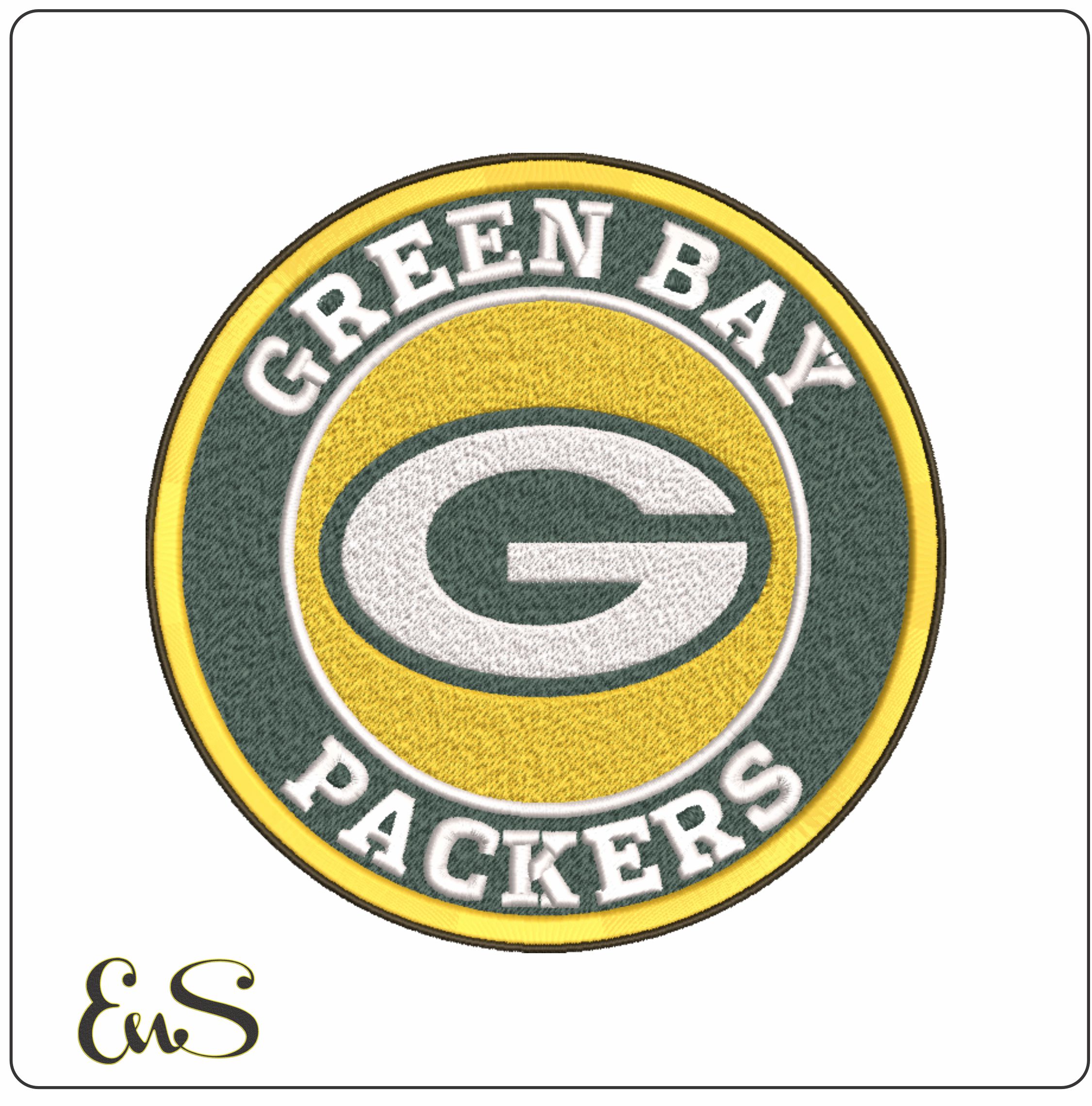 Green Bay Packers Emblem NFL embroidery design -Lambeau Field Green Bay Wisconsin Stadium men's football embroidery machine pattern embroidery file - instant download