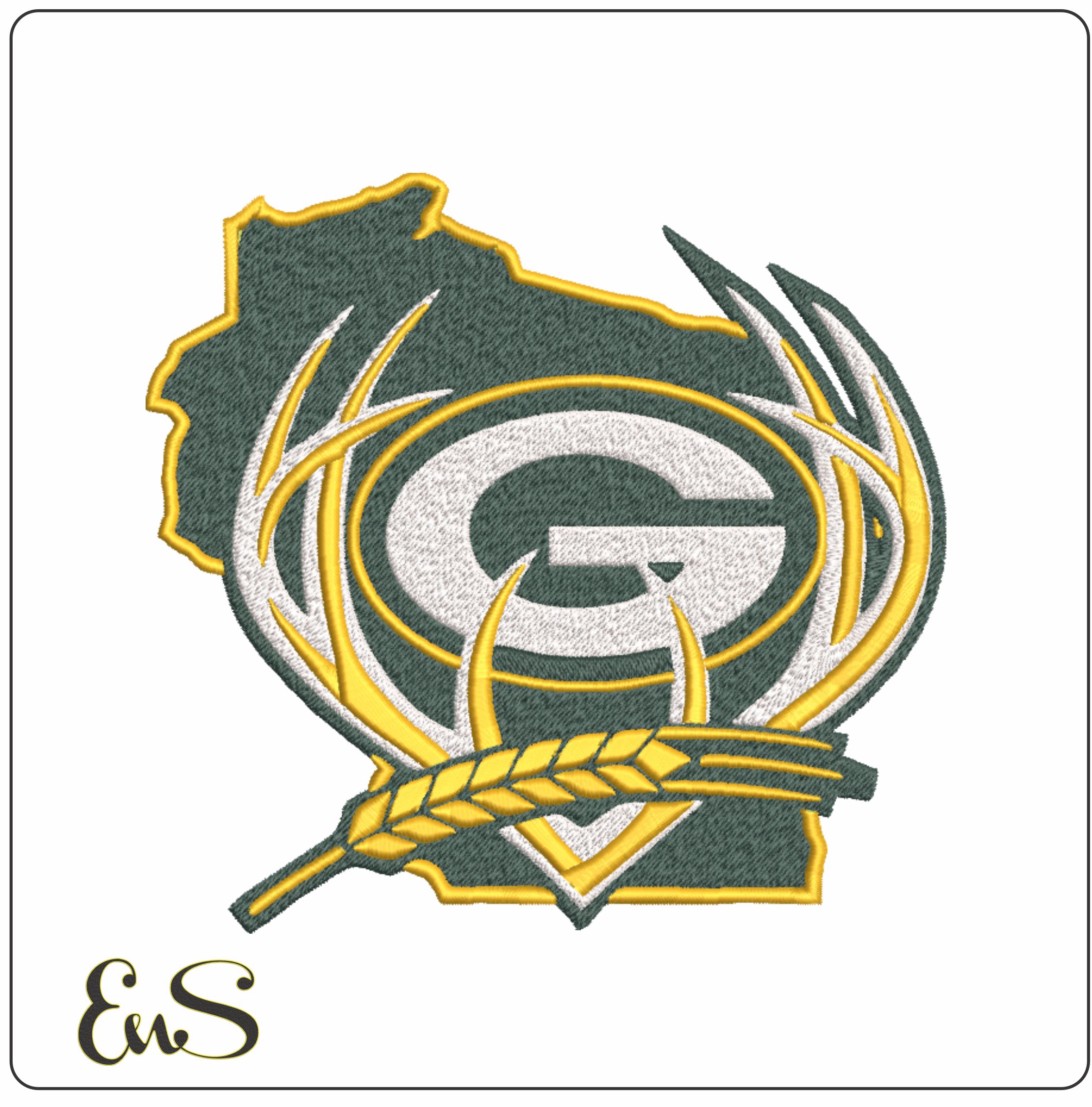 Green Bay Packers Corn NFL embroidery design -Lambeau Field Green Bay Wisconsin Stadium men's football embroidery machine pattern embroidery file - instant download