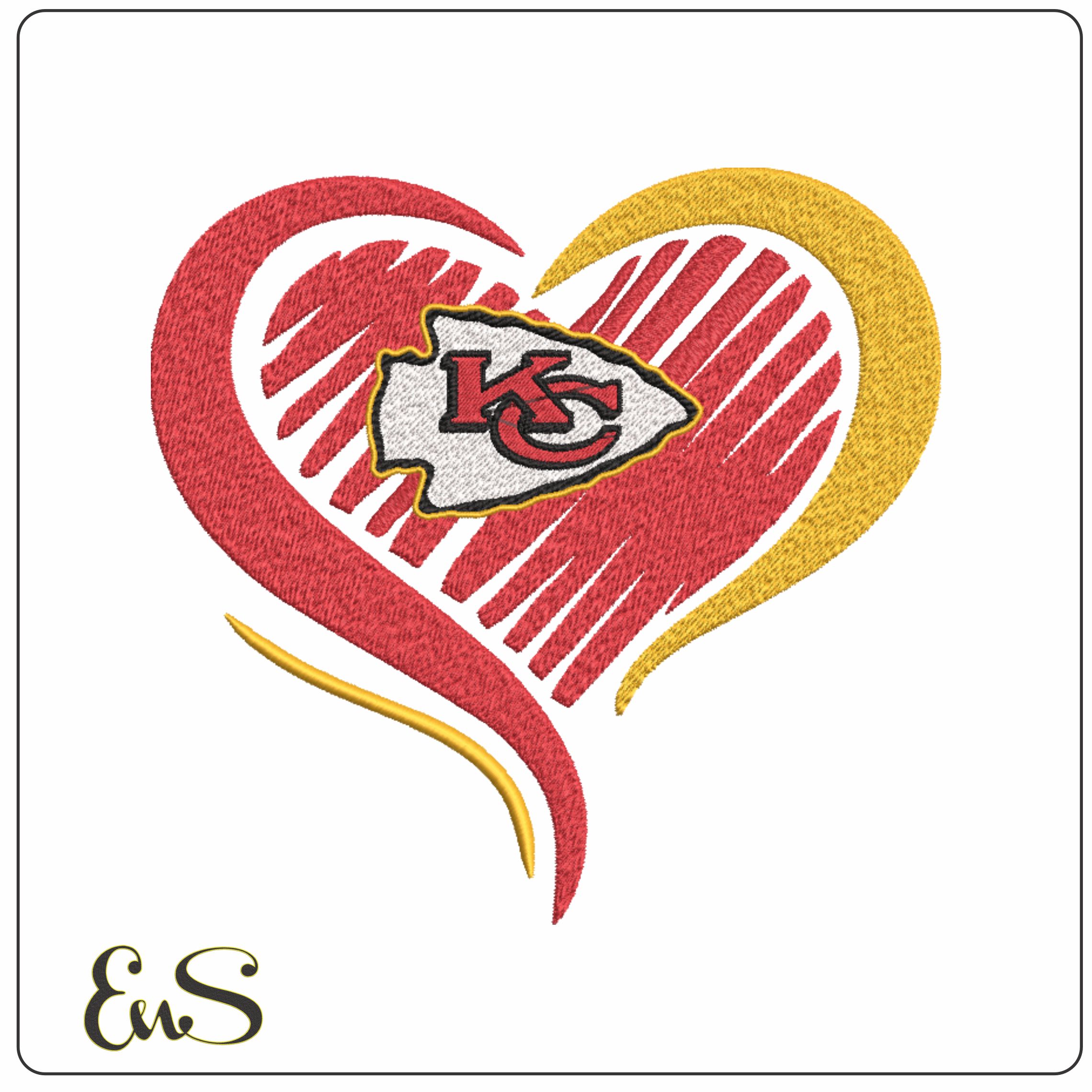 Kansas City Chiefs Love NFL embroidery design -Arrowhead Stadium men's football embroidery machine pattern embroidery file - instant download