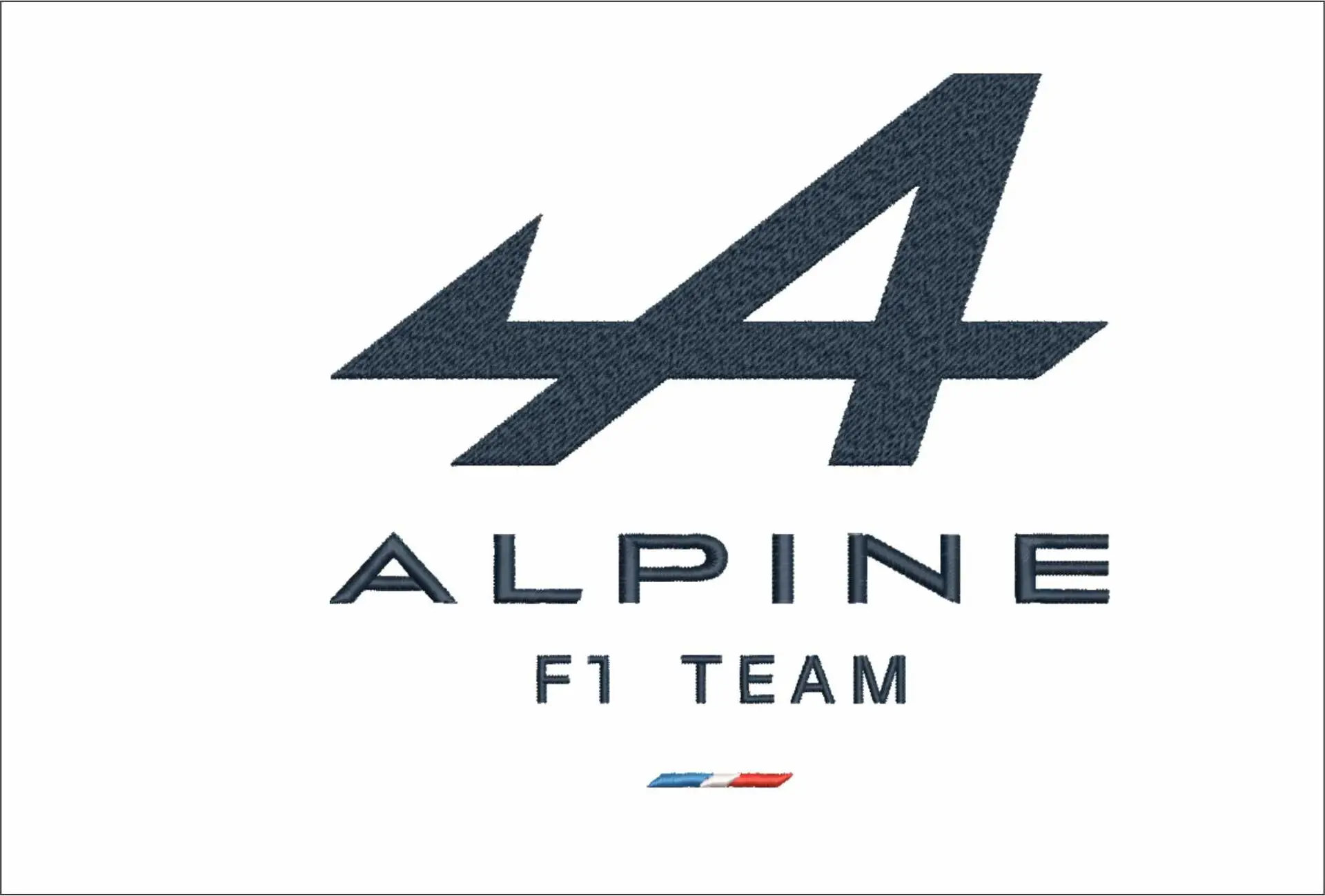 Alpine Renault F1 embroidery design - Alpine F1 design machine pattern Formula Company embroidery file instant download