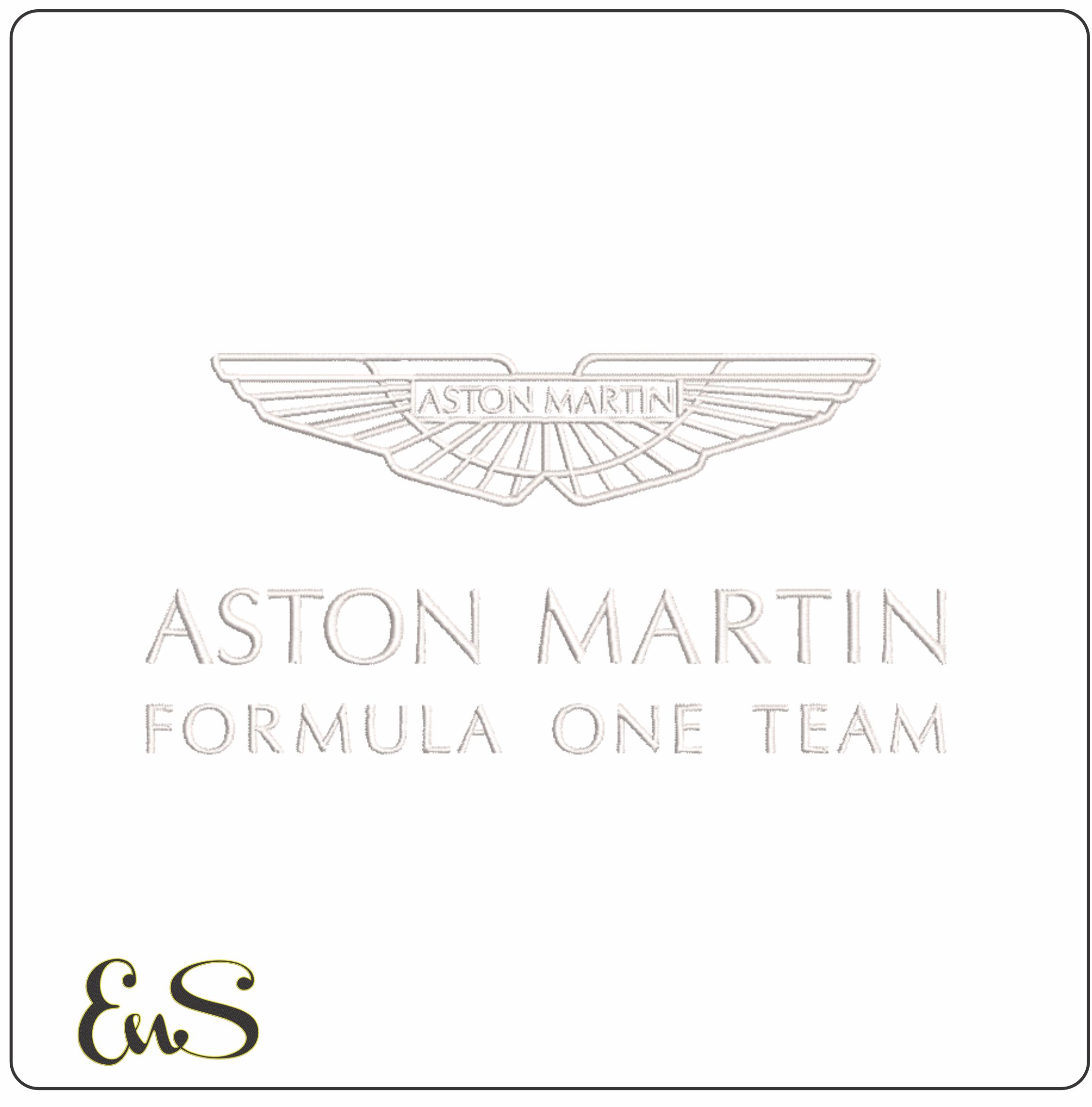Aston Martin F1 embroidery design - Aston Martin F1 design machine pattern Formula Company embroidery file instant download