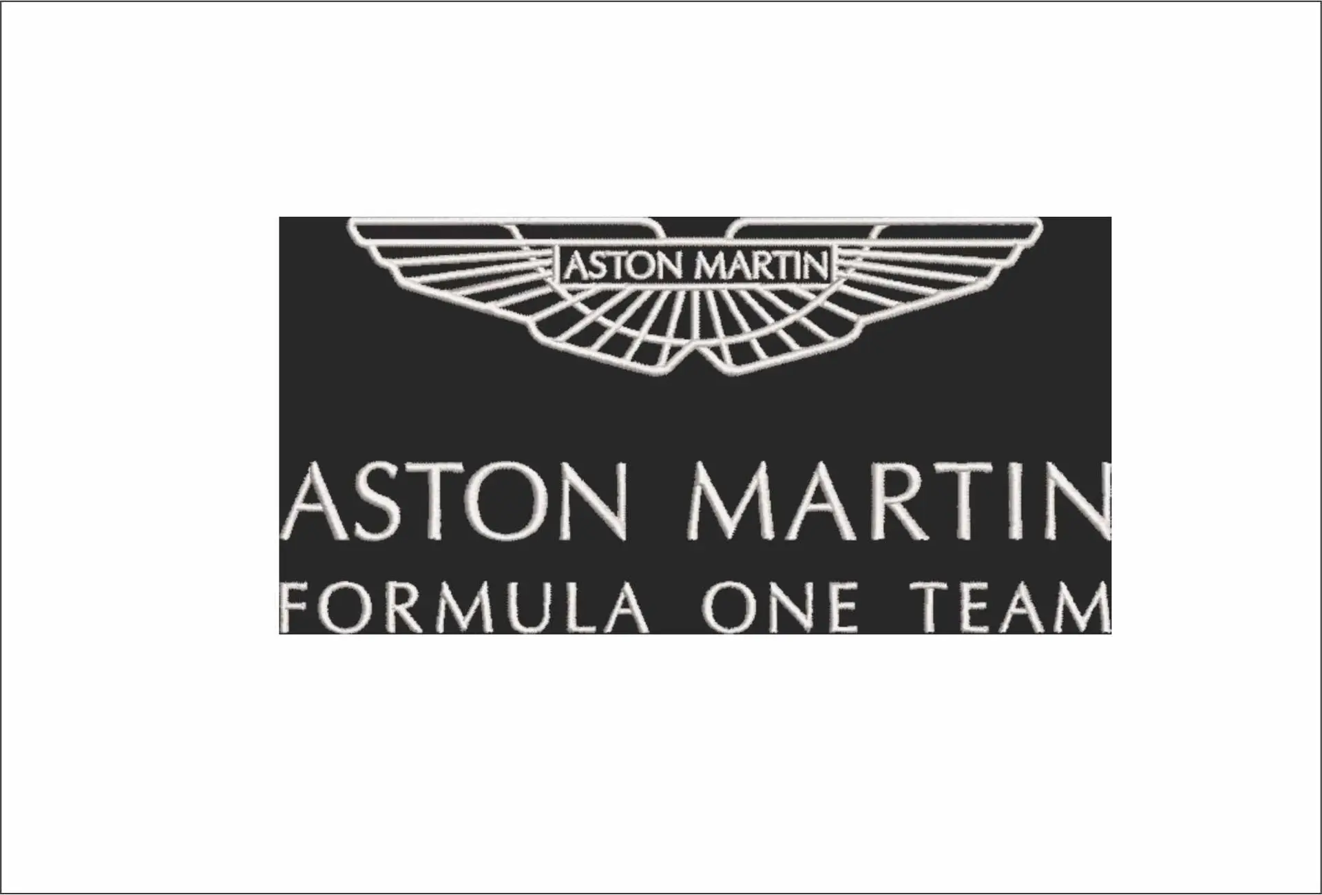 Aston Martin F1 embroidery design - Aston Martin F1 design machine pattern Formula Company embroidery file instant download
