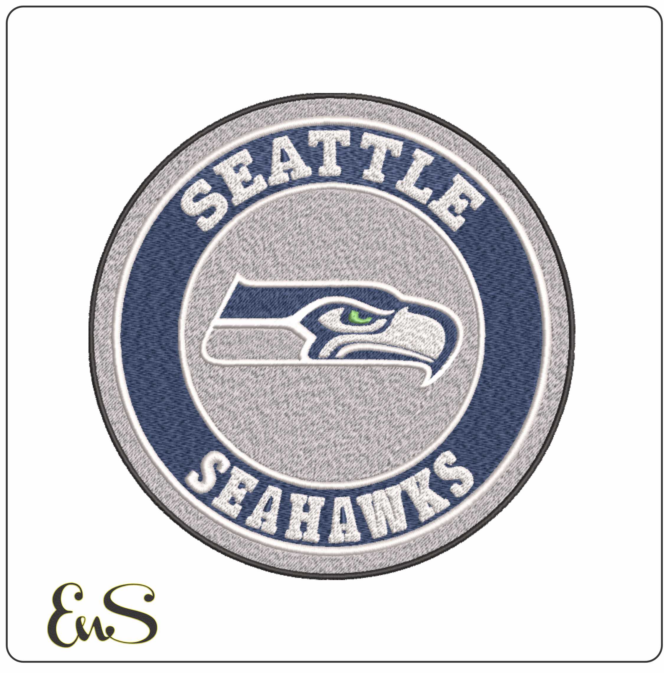 Seattle Seahawks Emblem NFL embroidery design -Lumen Field Stadium men's football embroidery machine pattern embroidery file - instant download