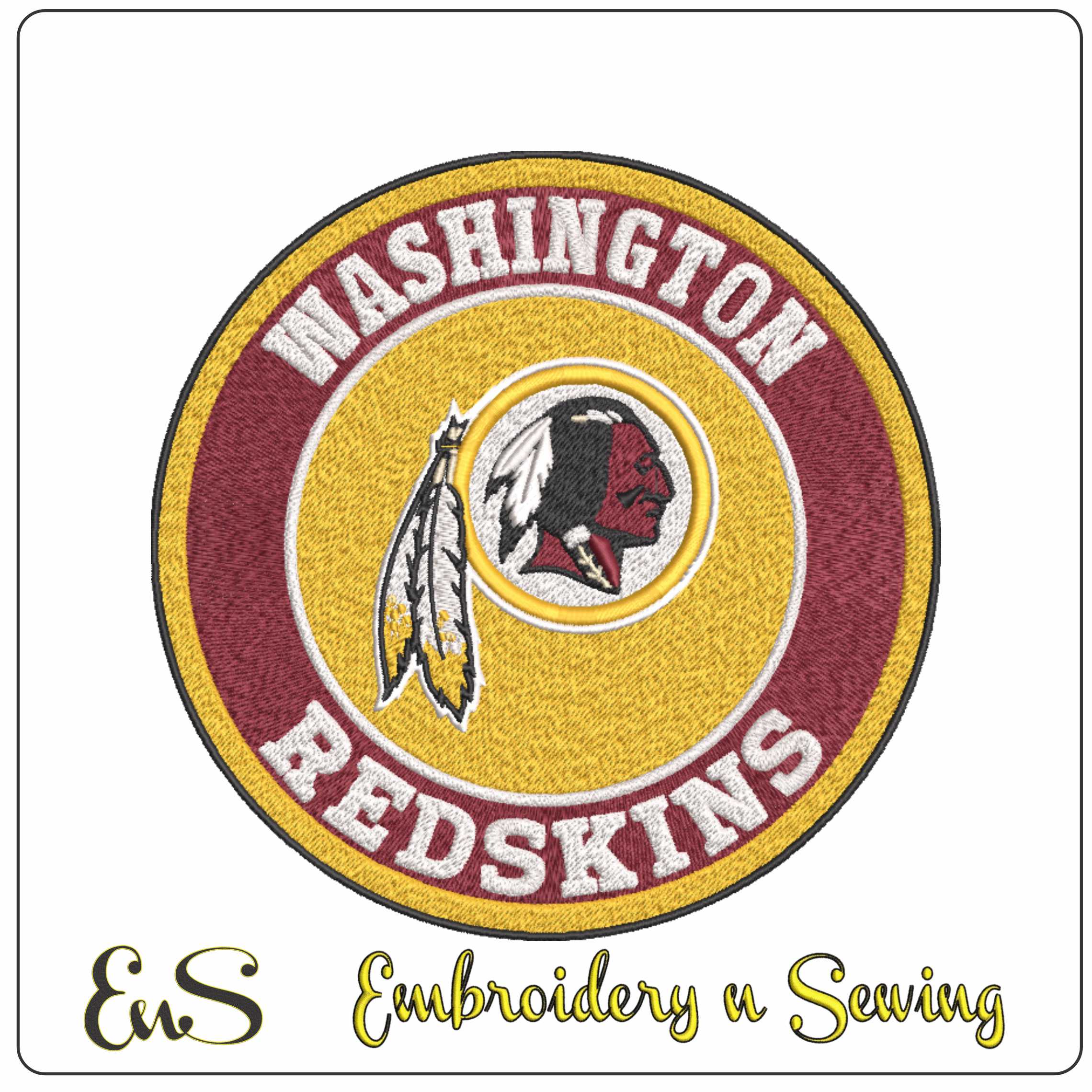 Washington Commanders Emblem NFL embroidery design -FedExField Stadium men's football embroidery machine pattern embroidery file - instant download (Copy)