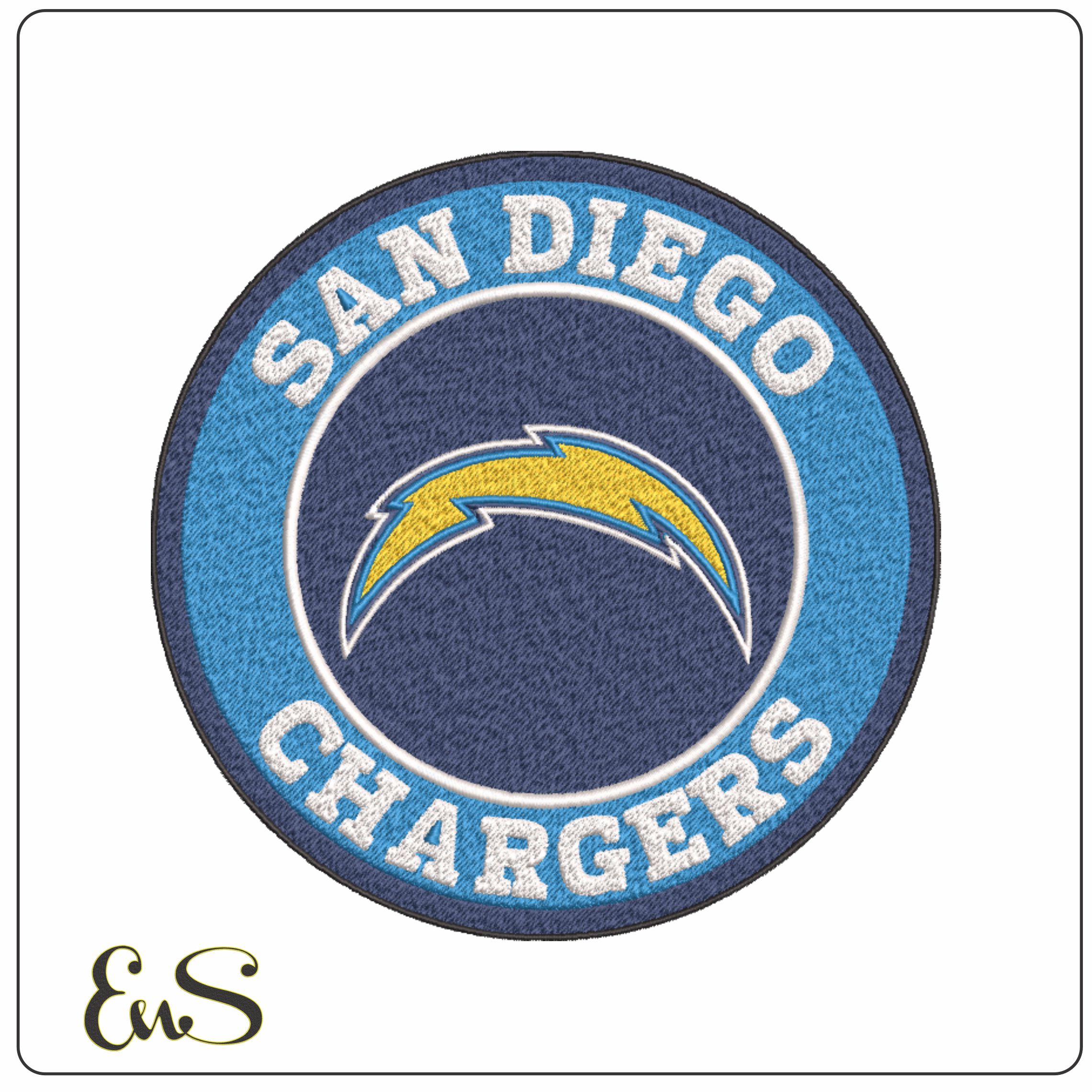 Los Angeles Chargers emblem NFL embroidery design -Sofi men's football embroidery machine pattern embroidery file - instant download