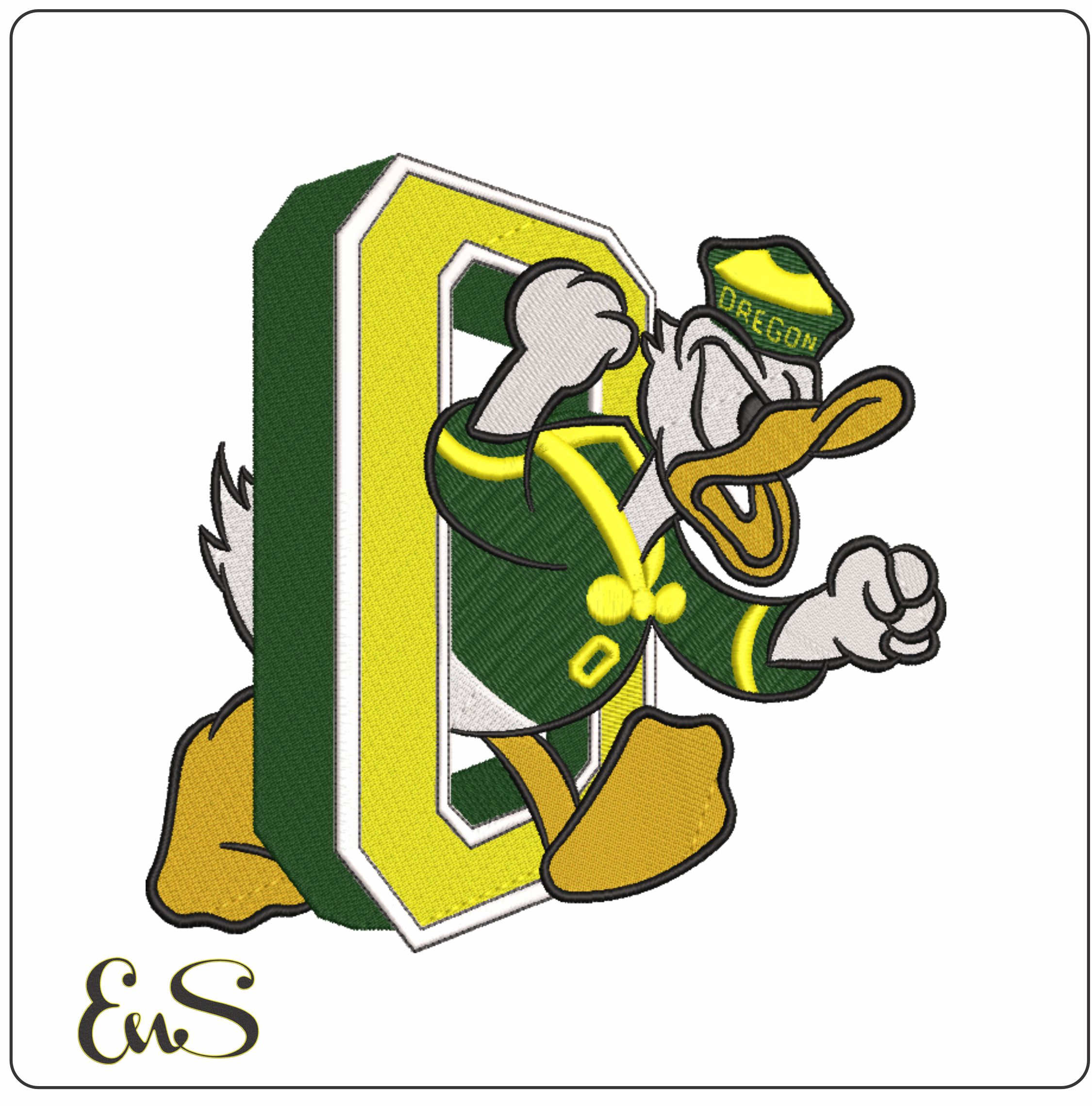 Oregon Ducks embroidery design University of Oregon Athletics 74 Logo embroidery machine pattern embroidery file instant download