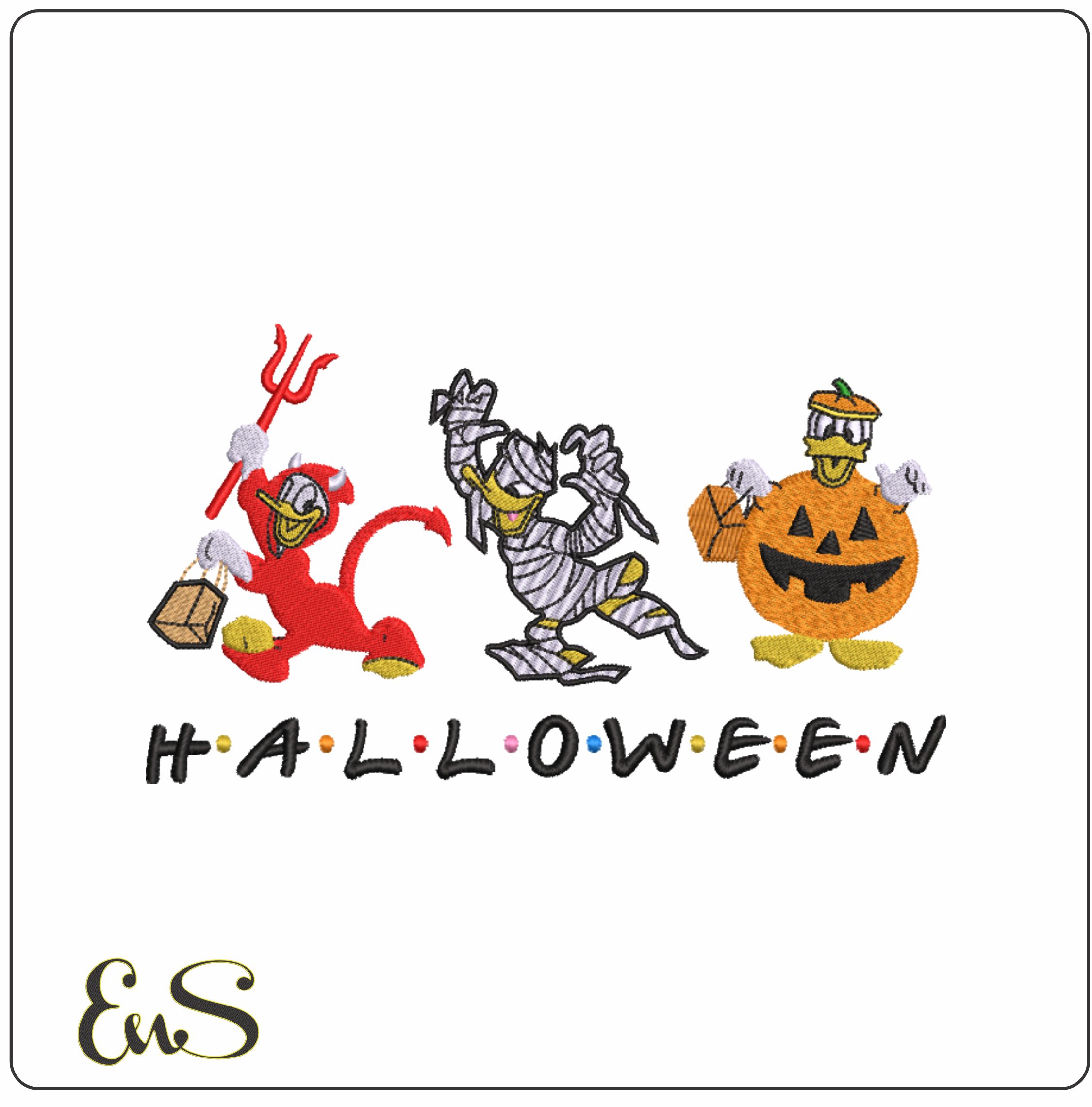 Donald Duck - Halloween embroidery design - embroidery file - instant download
