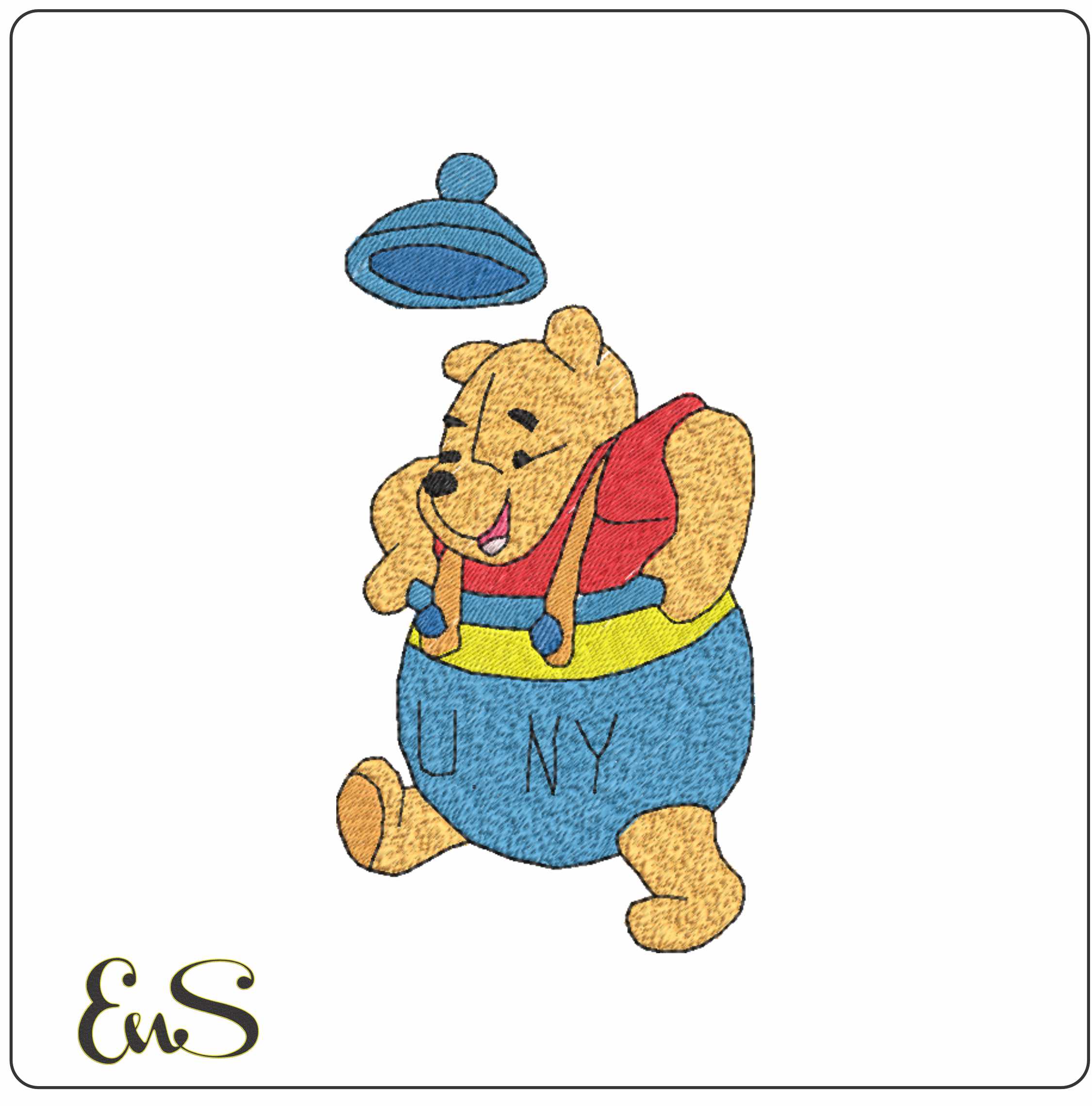 Pooh in Huney pot - Halloween embroidery design - embroidery file - instant download