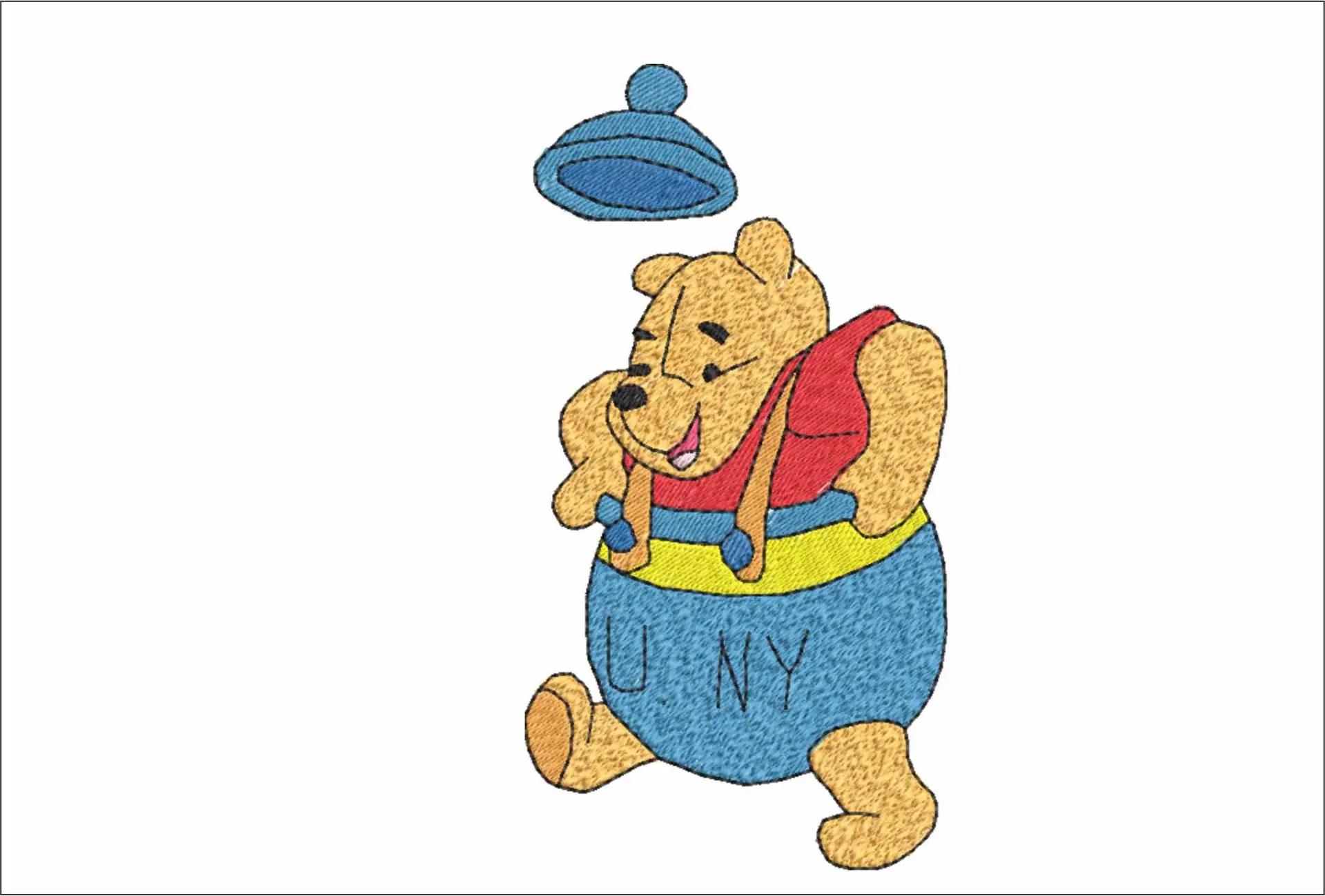 Pooh in Huney pot - Halloween embroidery design - embroidery file - instant download