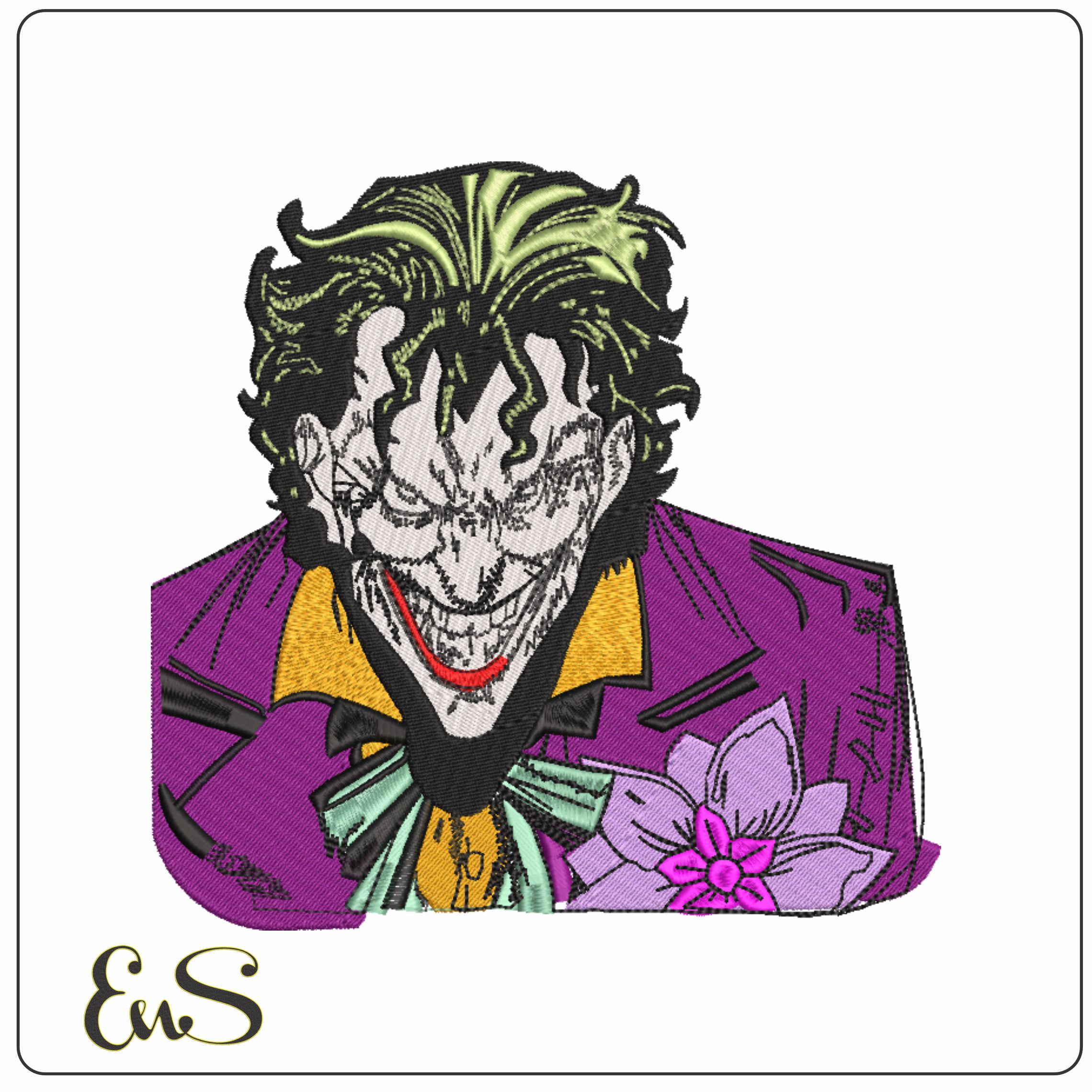 Joker Smile - Halloween embroidery design - embroidery file - instant download