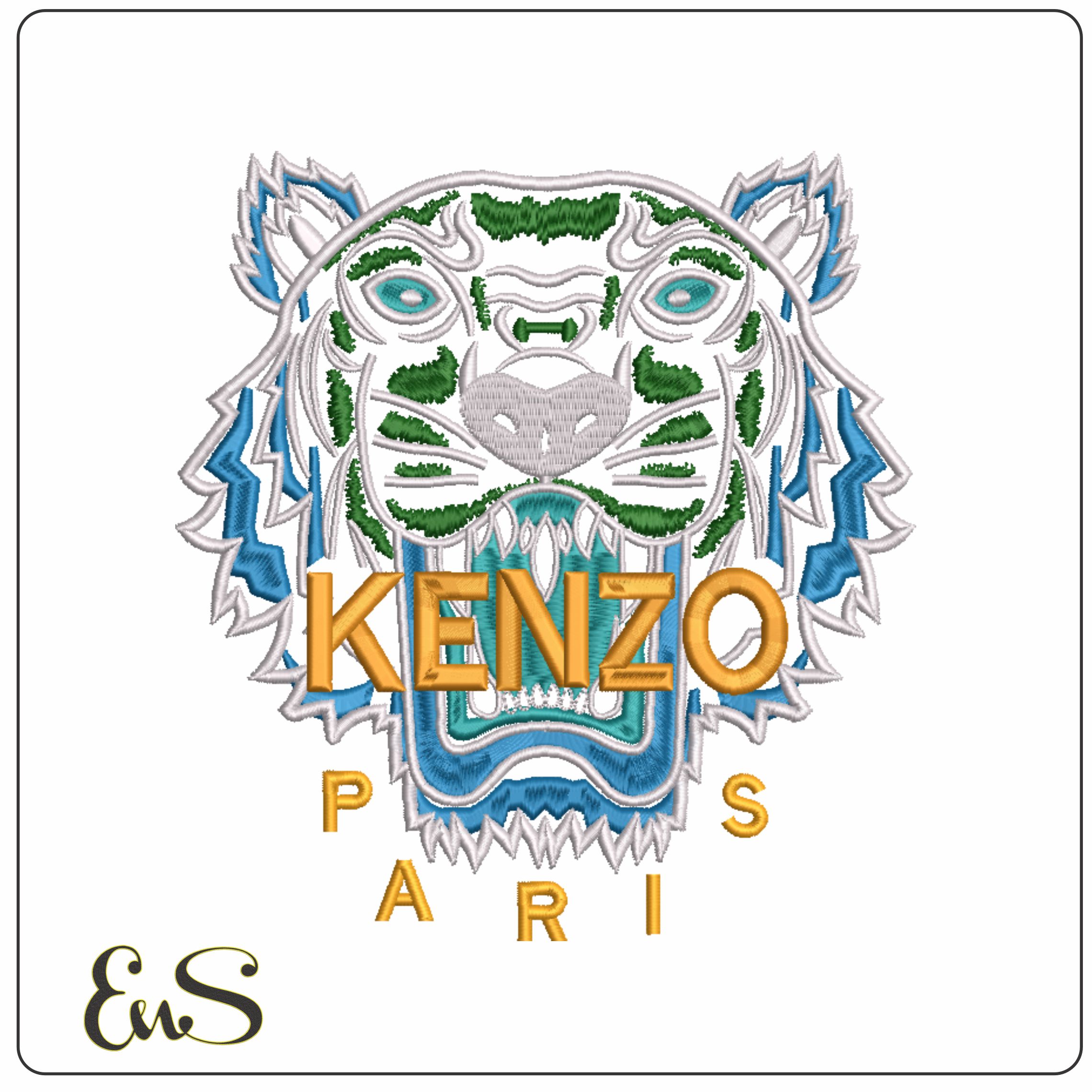 Kenzo Lucky Tiger - Halloween embroidery design - embroidery file - instant download