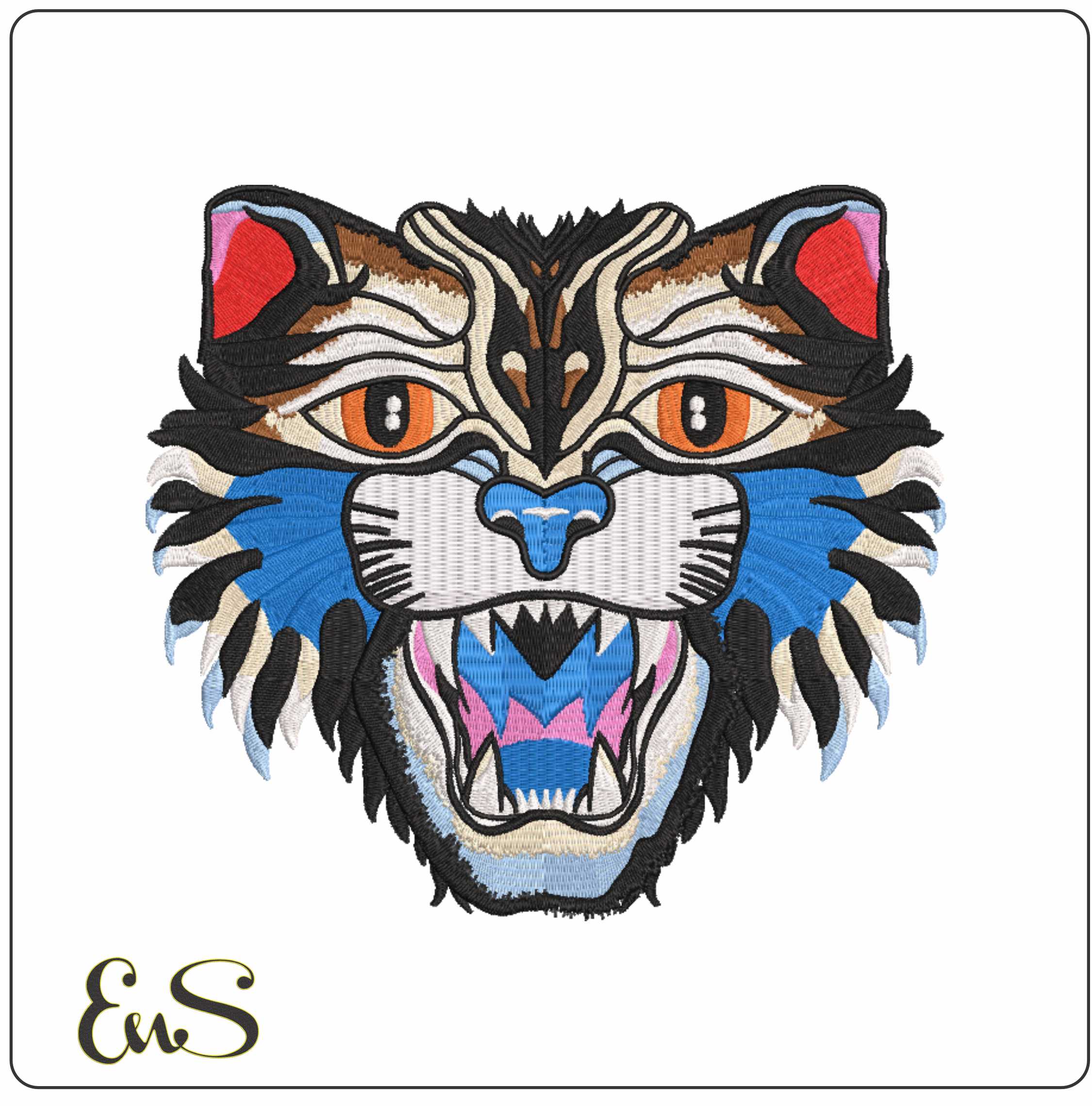 Gucci Scary Cat - Halloween embroidery design - embroidery file - instant download