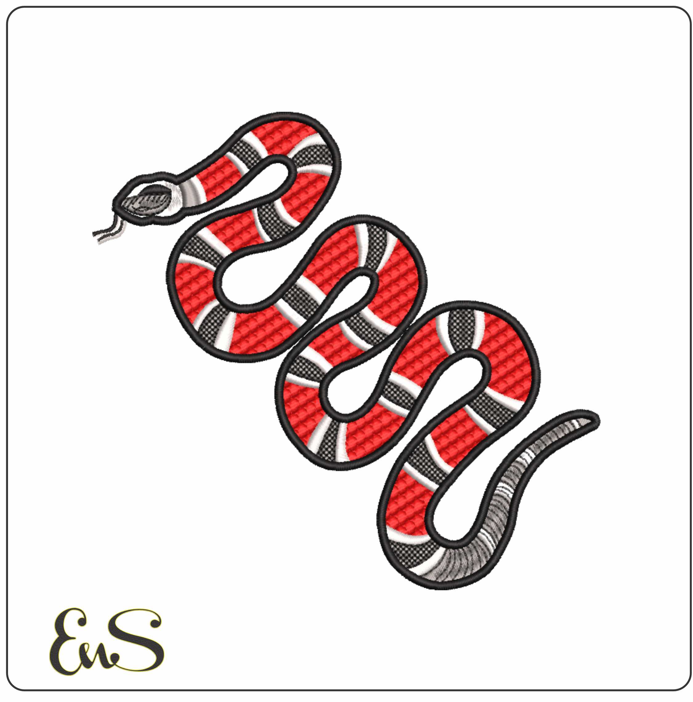 Gucci Snake - Halloween embroidery design - embroidery file - instant download