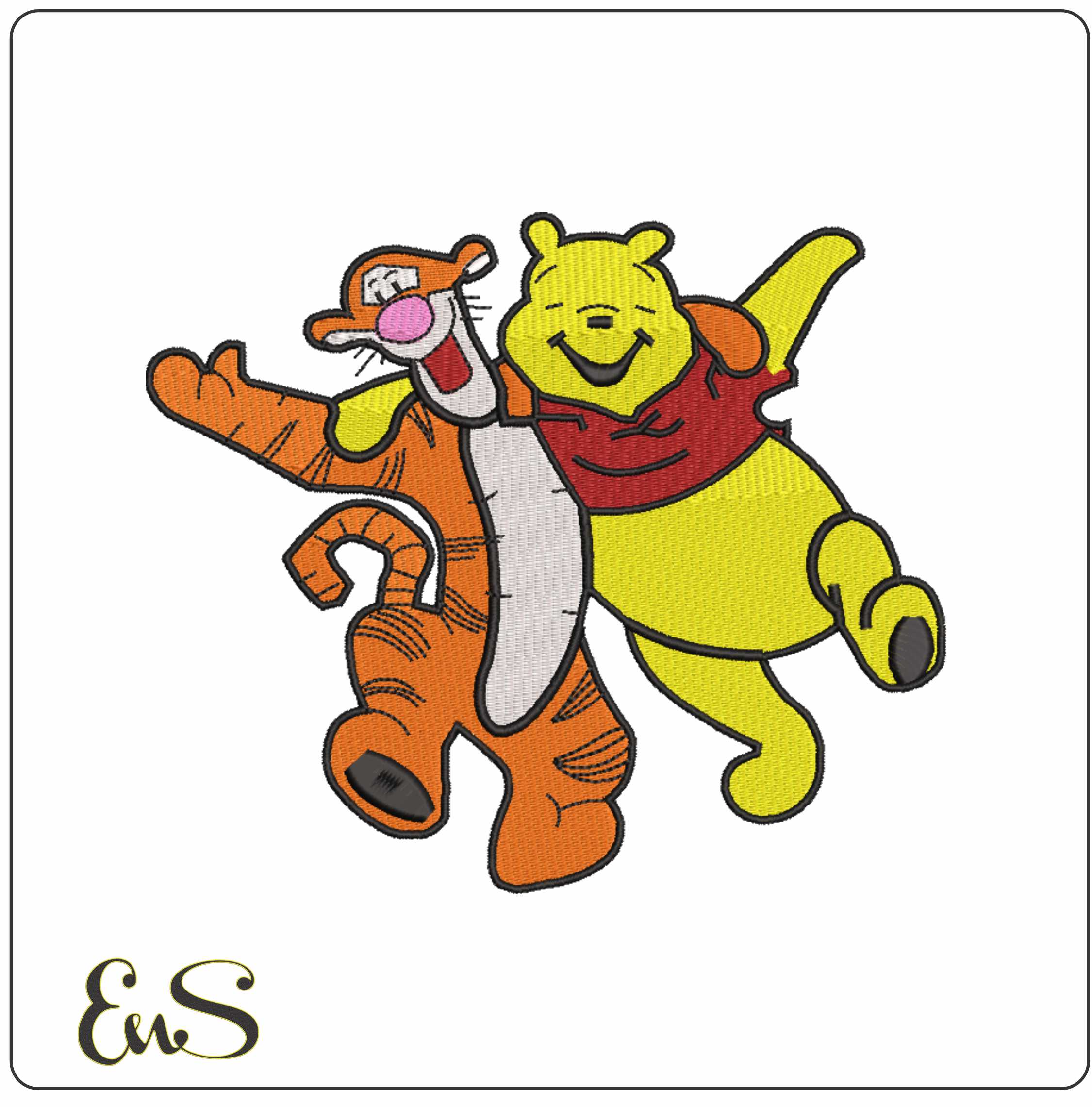 Pooh Tigger - Halloween embroidery design - embroidery file - instant download