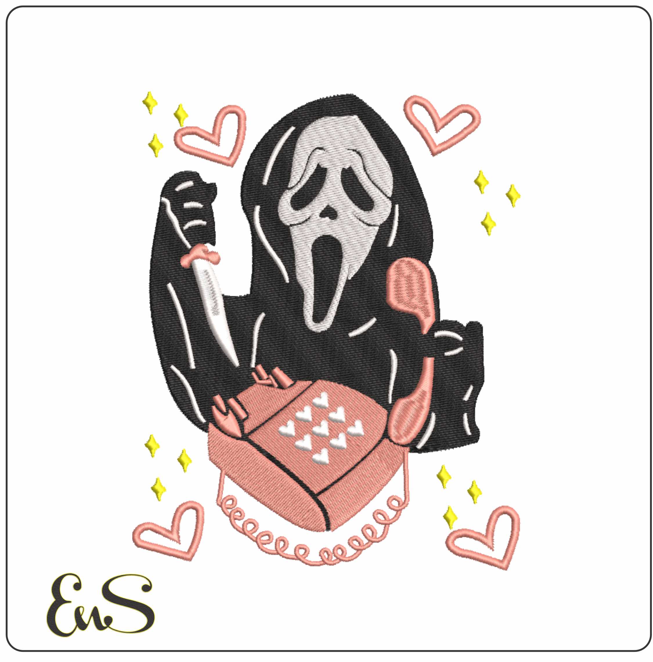 Scream - Halloween embroidery design - embroidery file - instant download