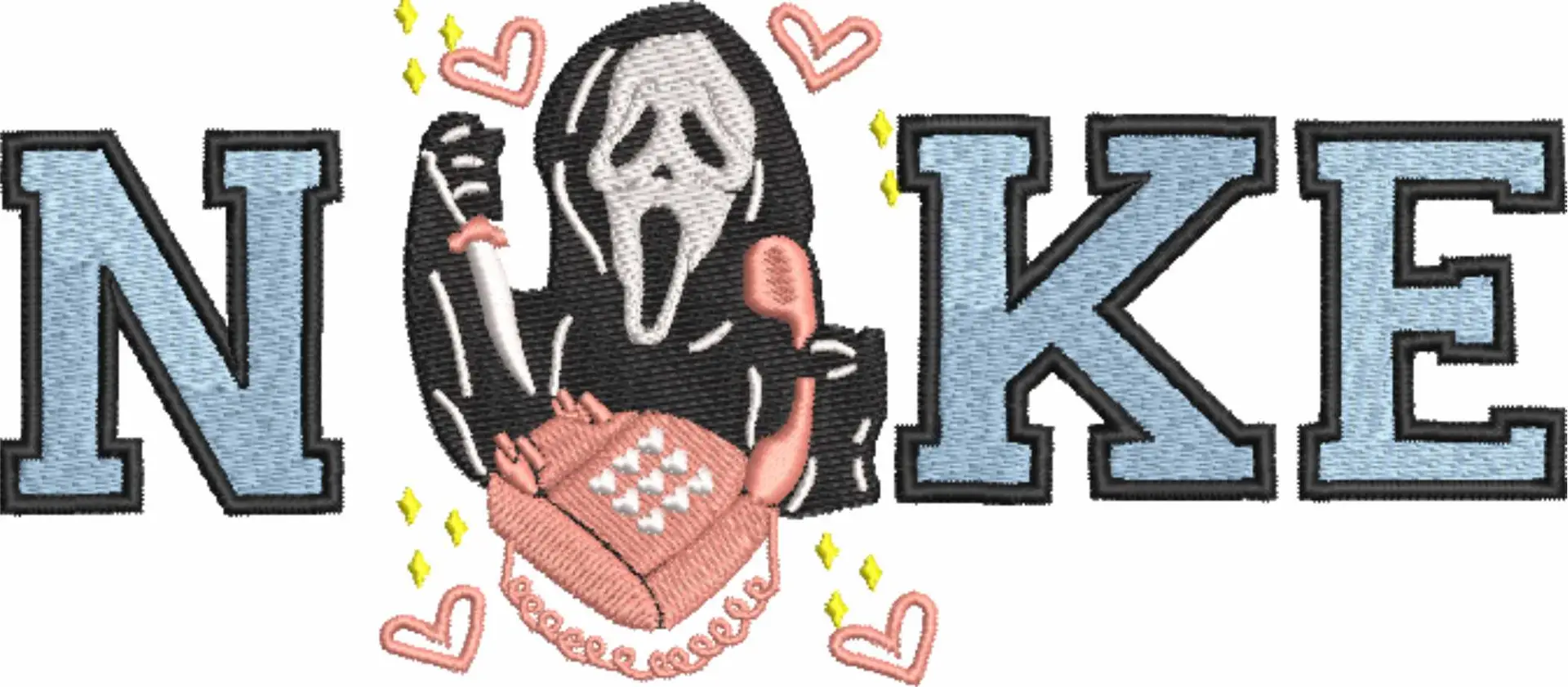Nike Scream - Halloween embroidery design - embroidery file - instant download