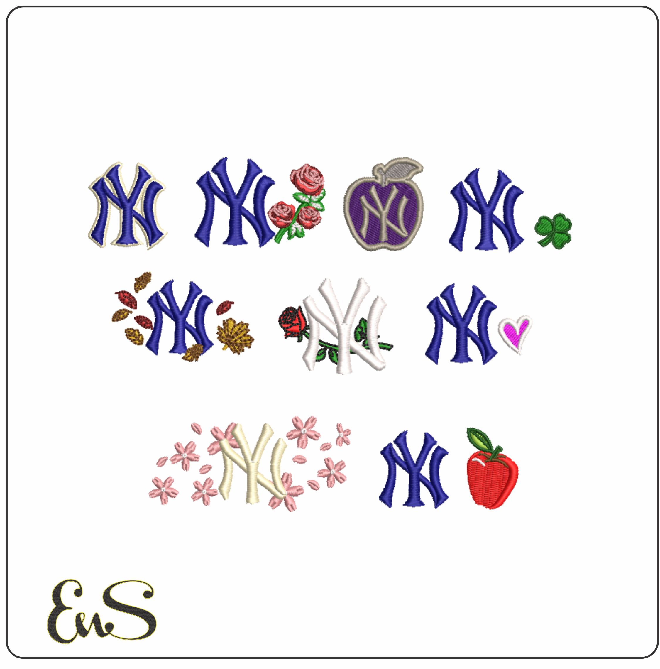 10 Ny Yankees 3 In machine embroidery design